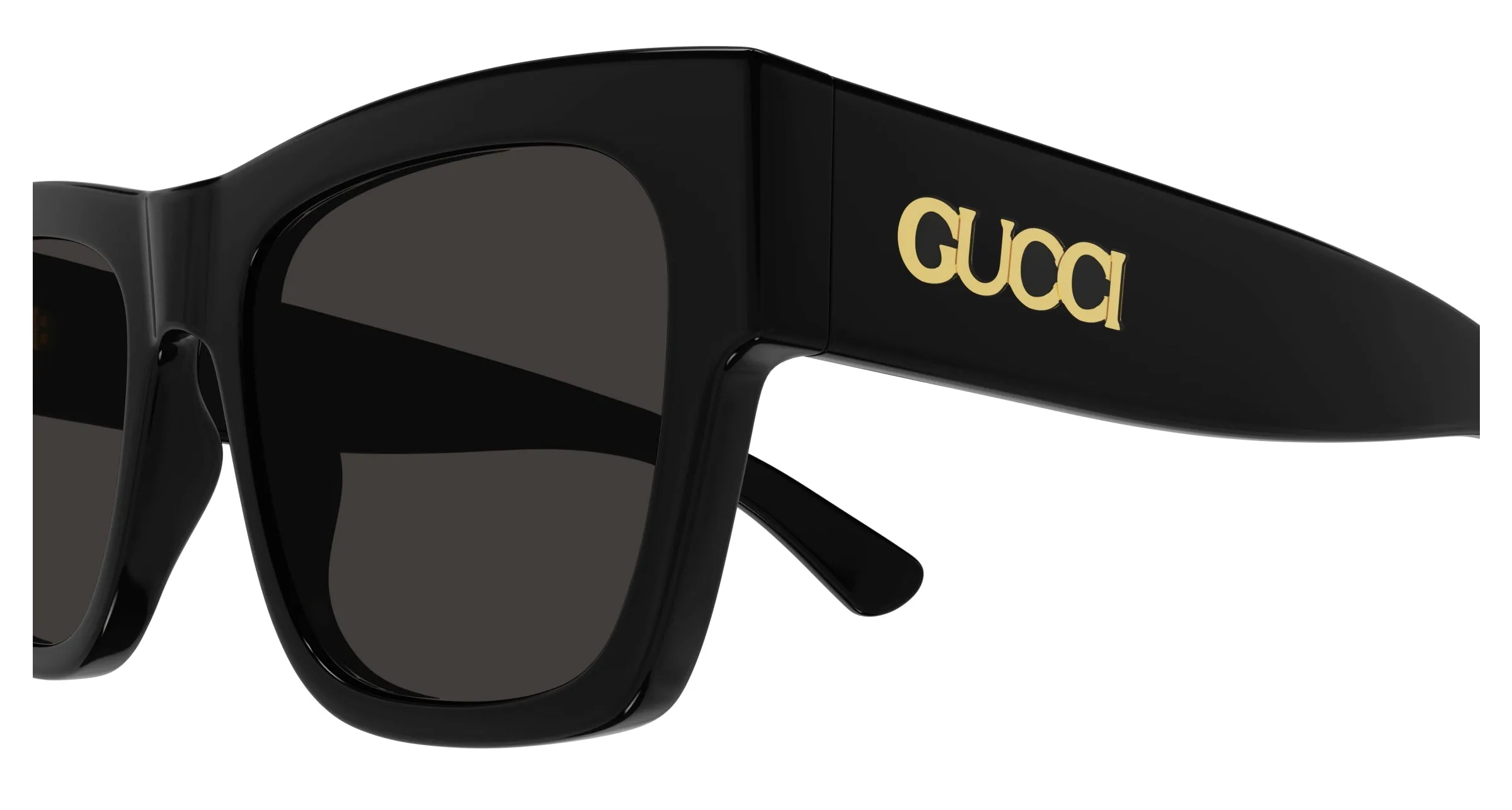 Gucci GG1793S 001 Occhiali da sole Acetato Nero Grigio Squadrata - immagine 3