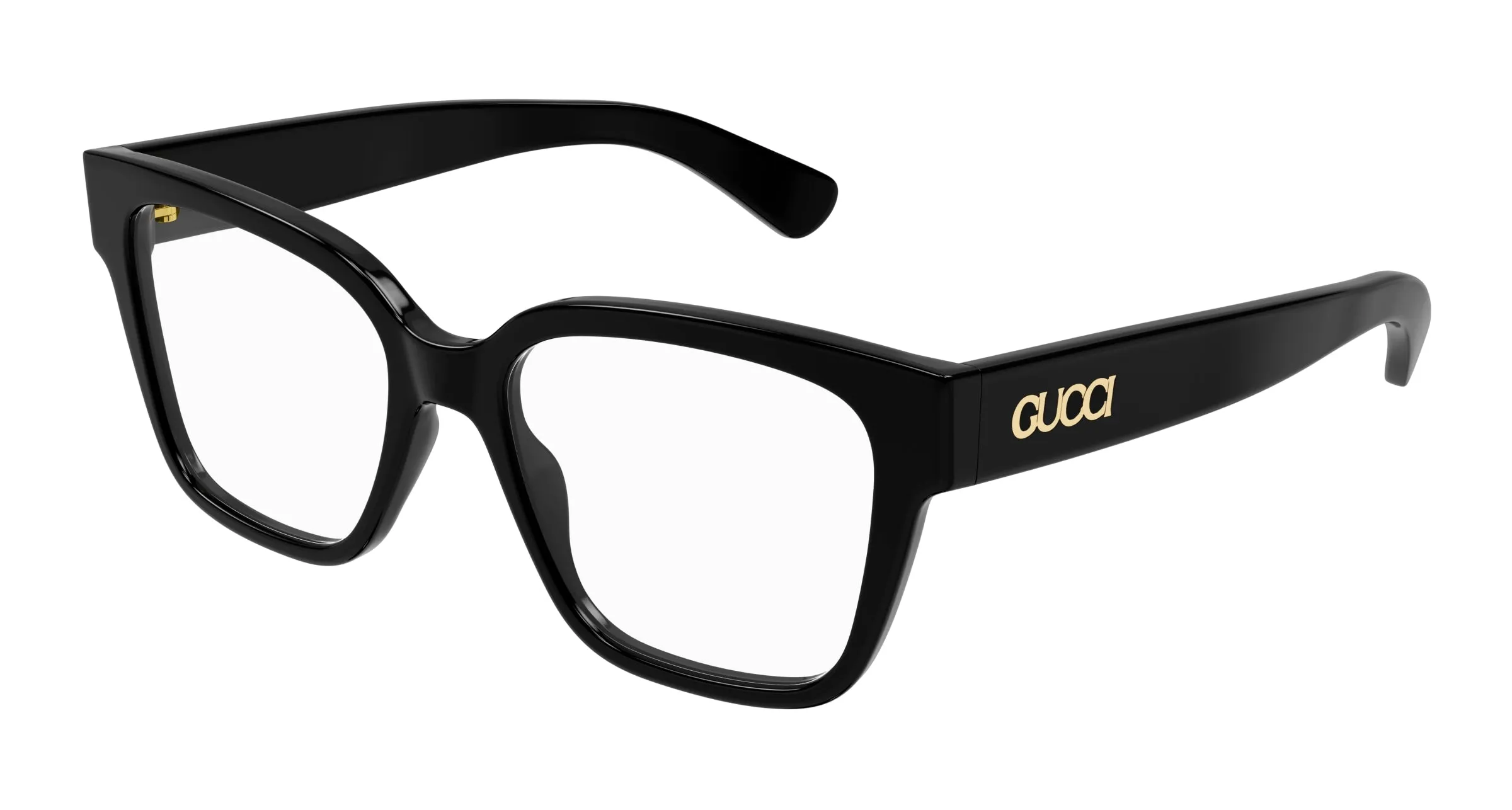 Gucci GG1791O 005 Montature da vista Acetato Nero Trasparente Squadrata - immagine 1