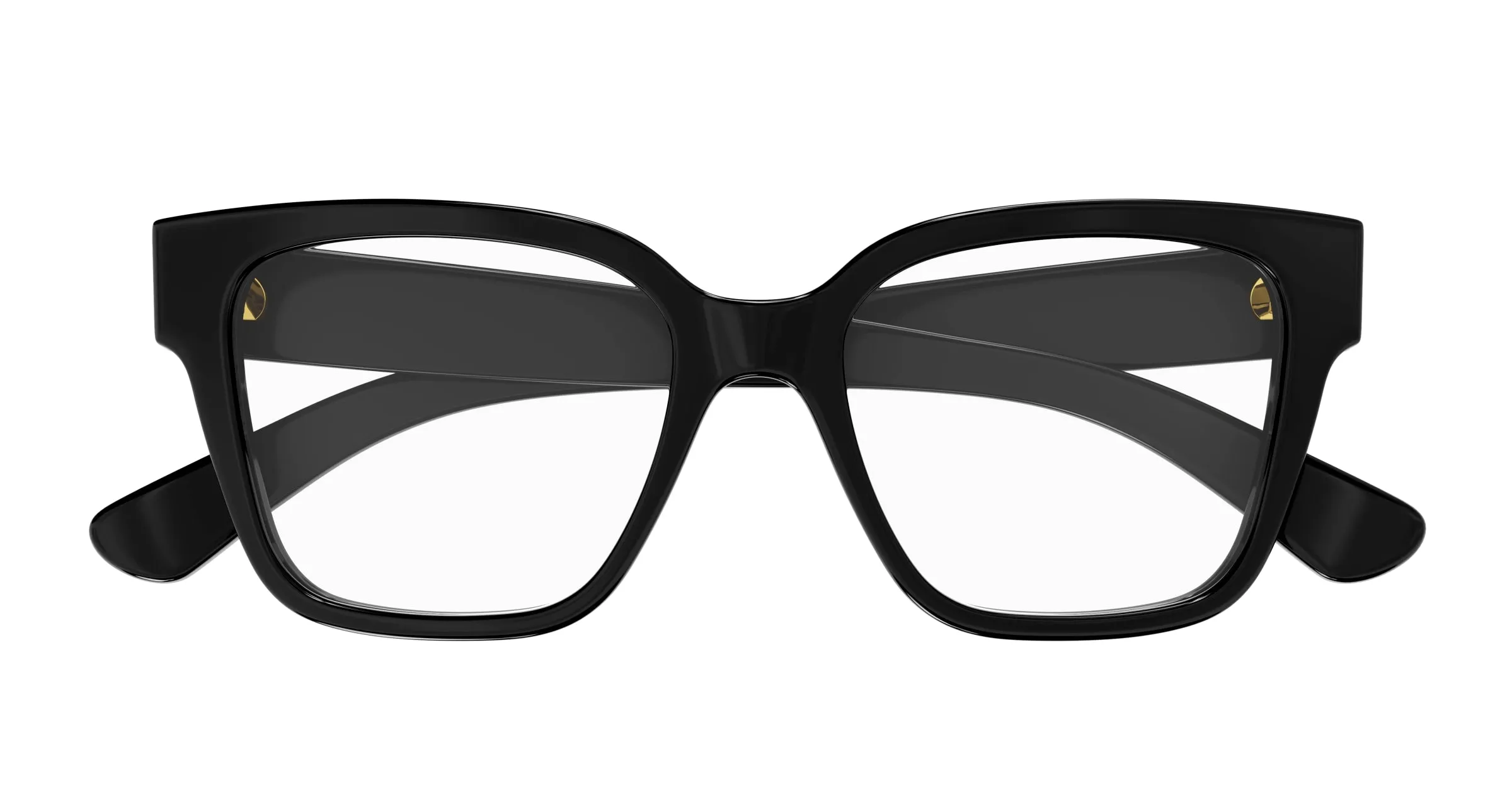 Gucci GG1791O 005 Montature da vista Acetato Nero Trasparente Squadrata - immagine 2