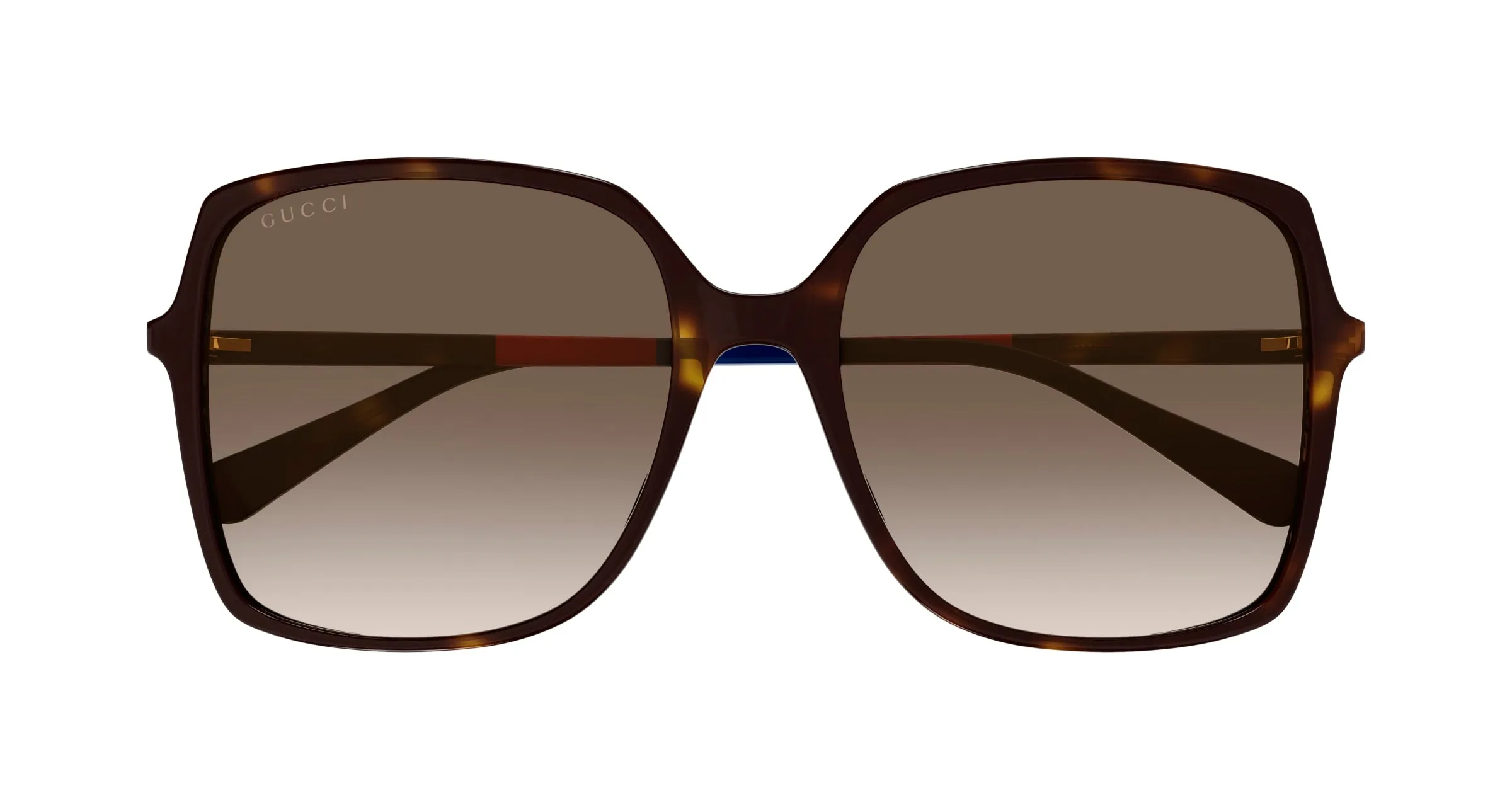 Gucci GG0544S 008 Occhiali da sole Acetato Havana Marrone Squadrata - immagine 2