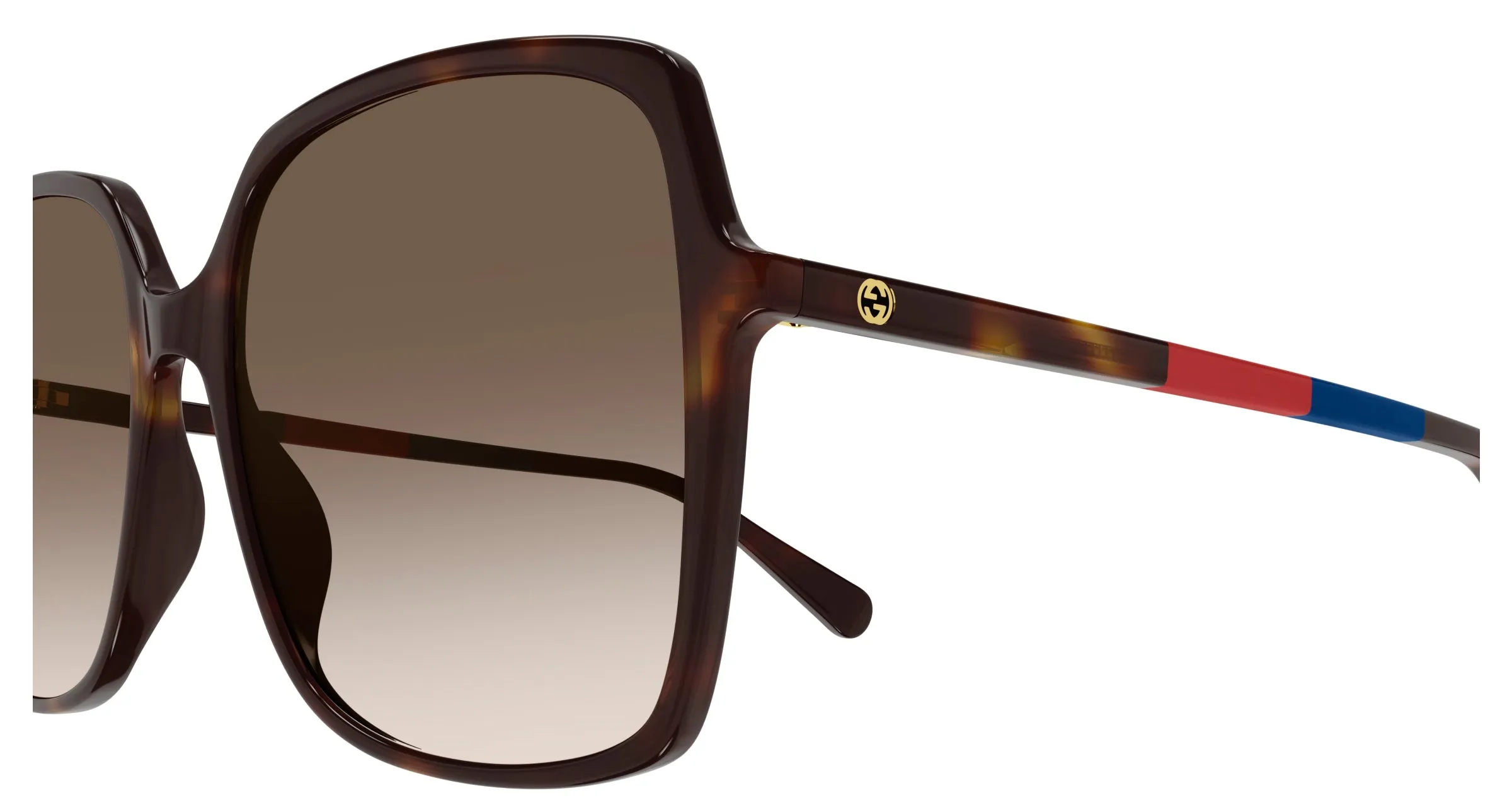 Gucci GG0544S 008 Occhiali da sole Acetato Havana Marrone Squadrata - immagine 3