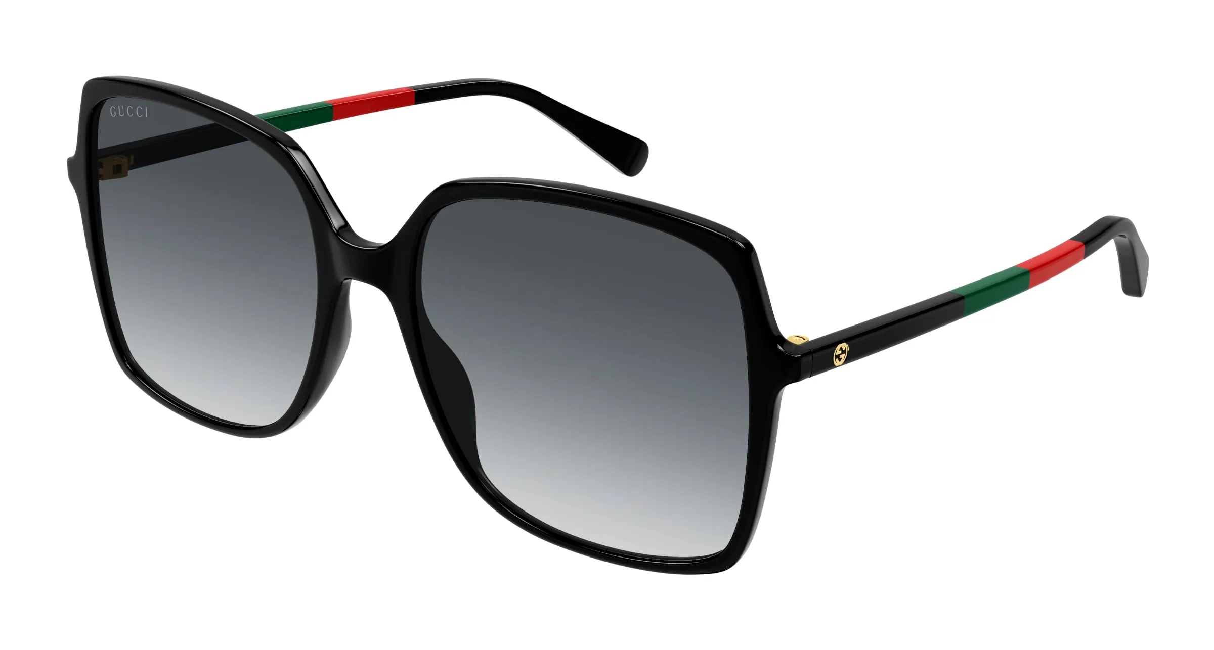 Gucci GG0544S 007 Occhiali da sole Acetato Nero Grigio Squadrata - immagine 1