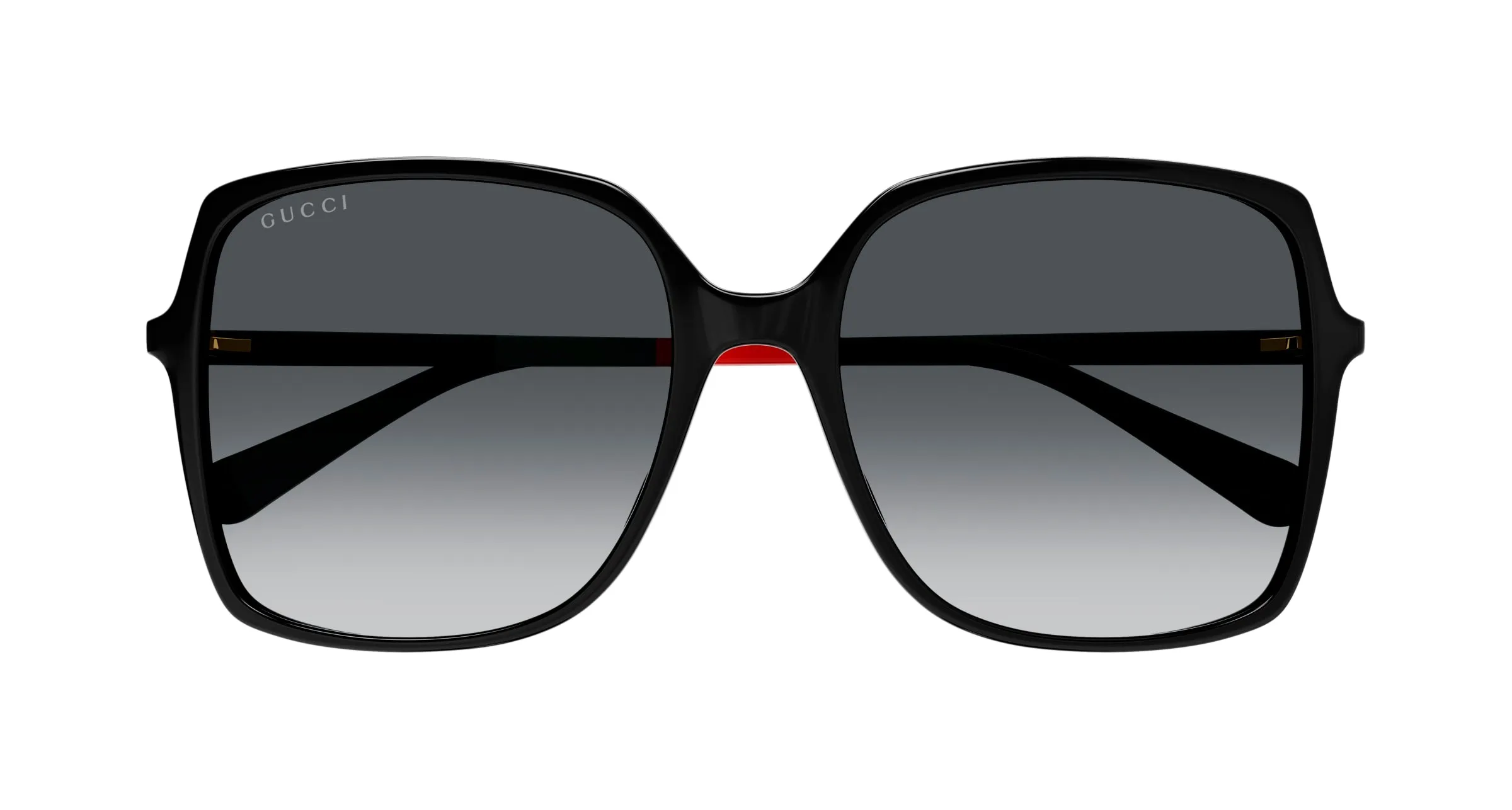 Gucci GG0544S 007 Occhiali da sole Acetato Nero Grigio Squadrata - immagine 2