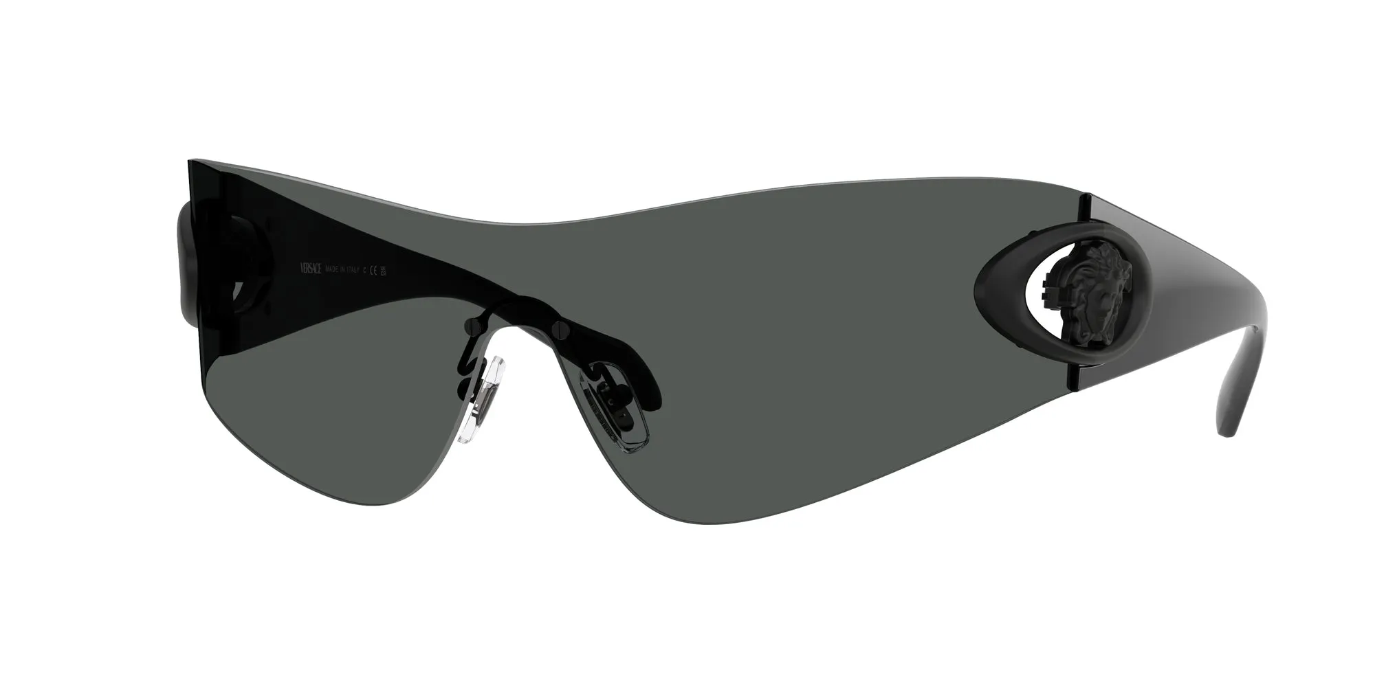 Versace VE2280 143687 Occhiali da sole Metallo Grigio Grigio Geometrica Normale - immagine 1