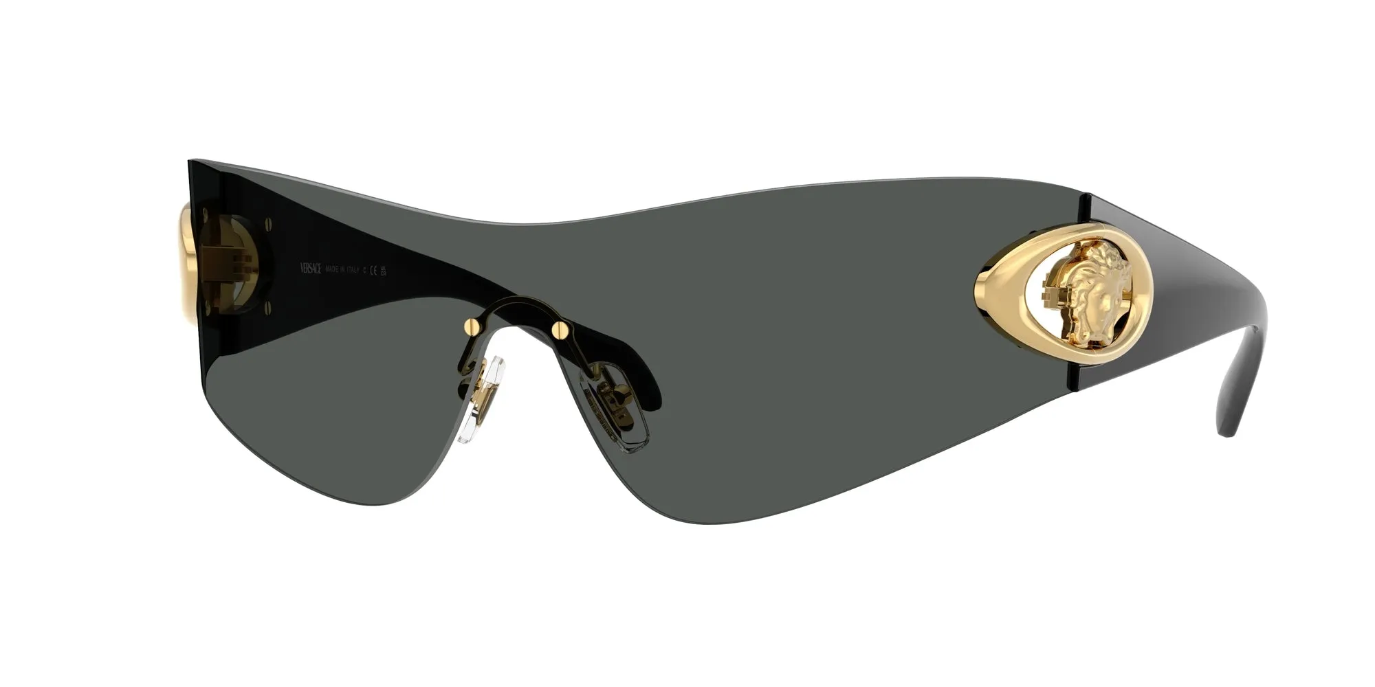 Versace VE2280 100287 Occhiali da sole Metallo Grigio Grigio Geometrica Normale - immagine 1