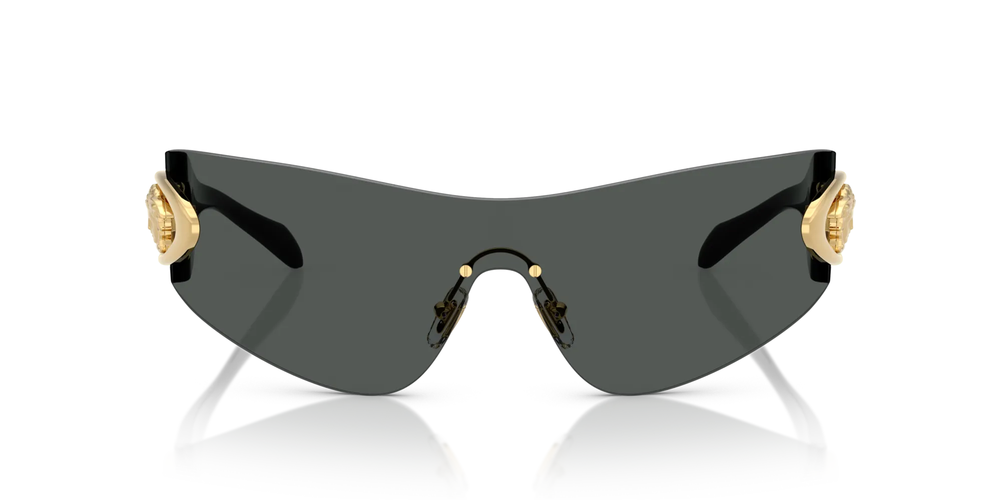 Versace VE2280 100287 Occhiali da sole Metallo Grigio Grigio Geometrica Normale - immagine 3