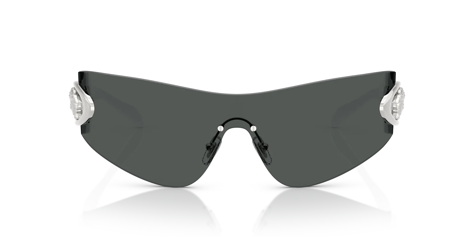 Versace VE2280 100087 Occhiali da sole Metallo Grigio Grigio Geometrica Normale - immagine 3