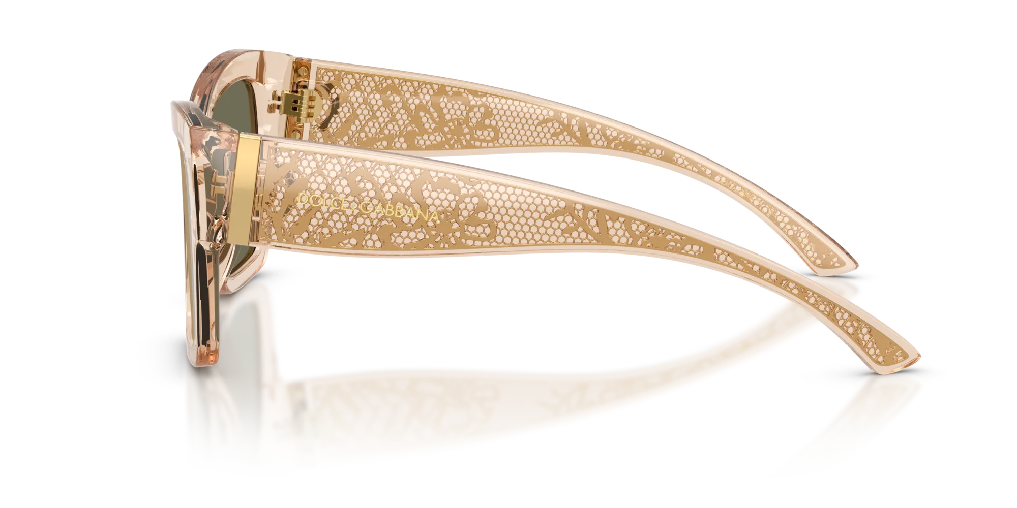 Dolce & Gabbana DG4493 343203 Occhiali da sole Acetato Marrone Giallo Squadrata Normale - immagine 4