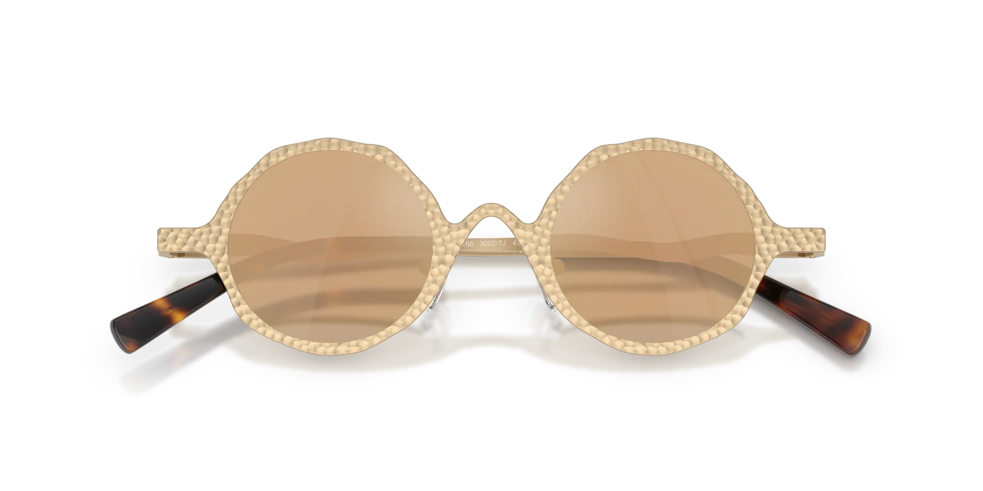 Emporio Armani EA2166 30027J Occhiali da sole Metallo Oro Marrone Rotonda Specchiate - immagine 2