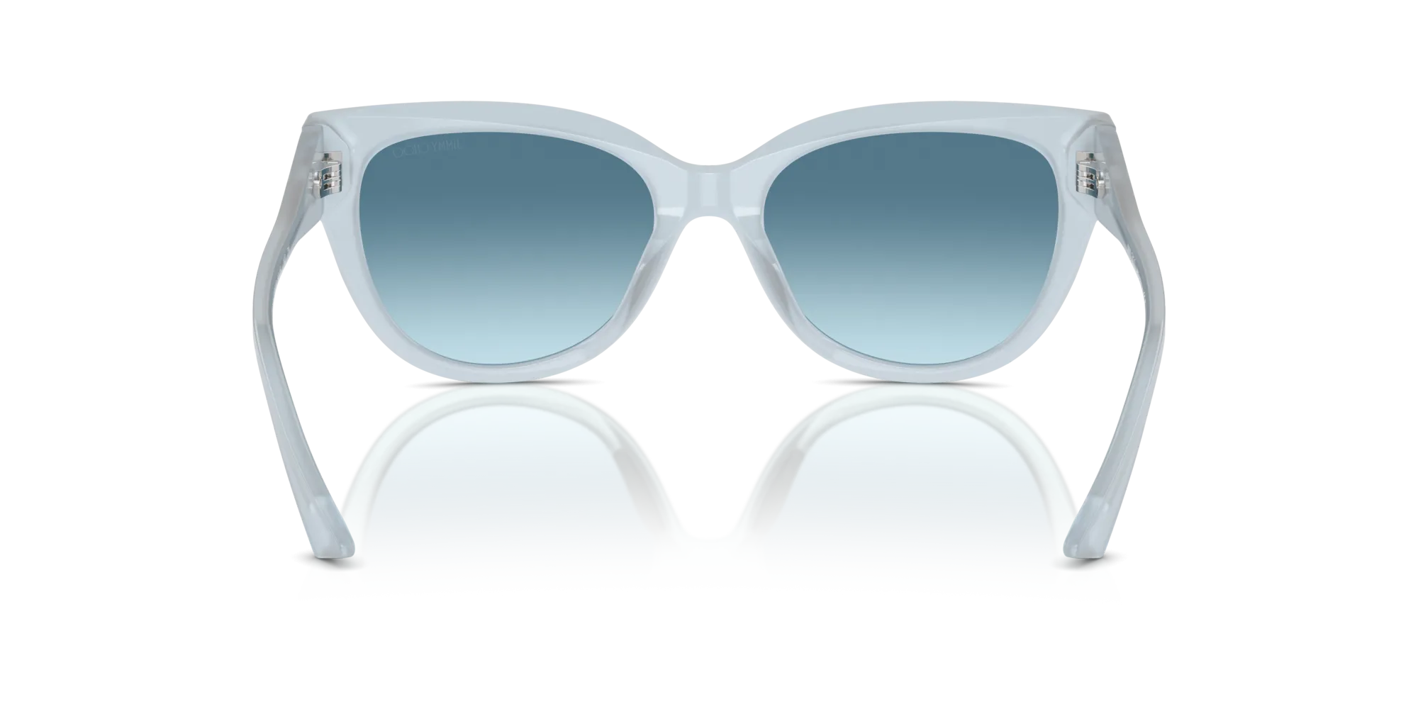Jimmy Choo JC5018U 502619 Occhiali da sole Acetato Azzurro Blu Pantos Normale Sfumato - immagine 2
