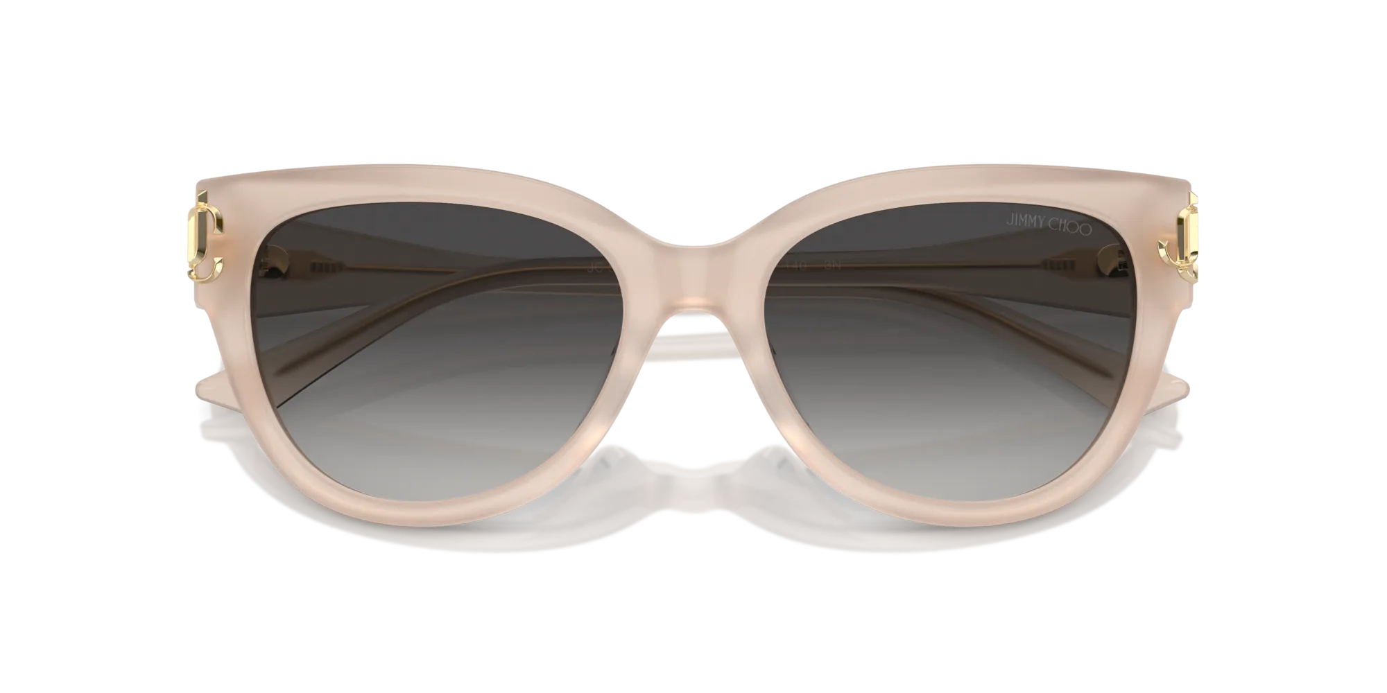 Jimmy Choo JC5018U 50258G Occhiali da sole Acetato Beige Grigio Pantos Normale Sfumato - immagine 3