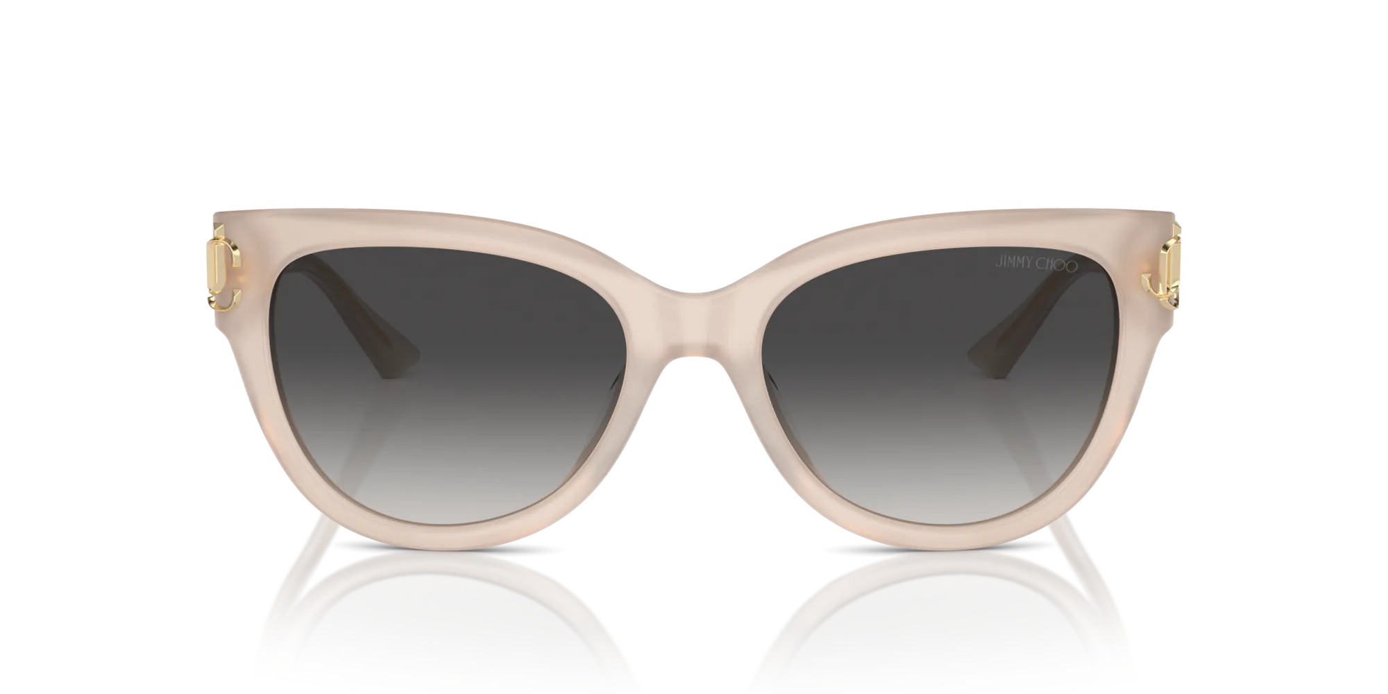 Jimmy Choo JC5018U 50258G Occhiali da sole Acetato Beige Grigio Pantos Normale Sfumato - immagine 4