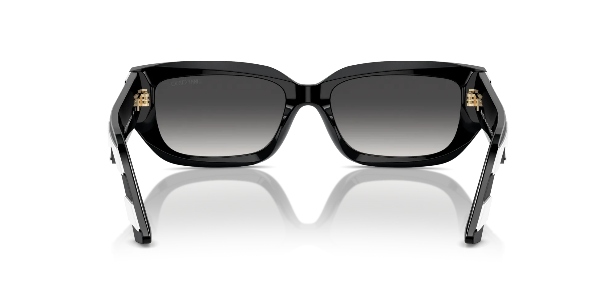 Jimmy Choo JC5017 50298G Occhiali da sole Acetato Nero Grigio Pillow Normale Sfumato - immagine 2
