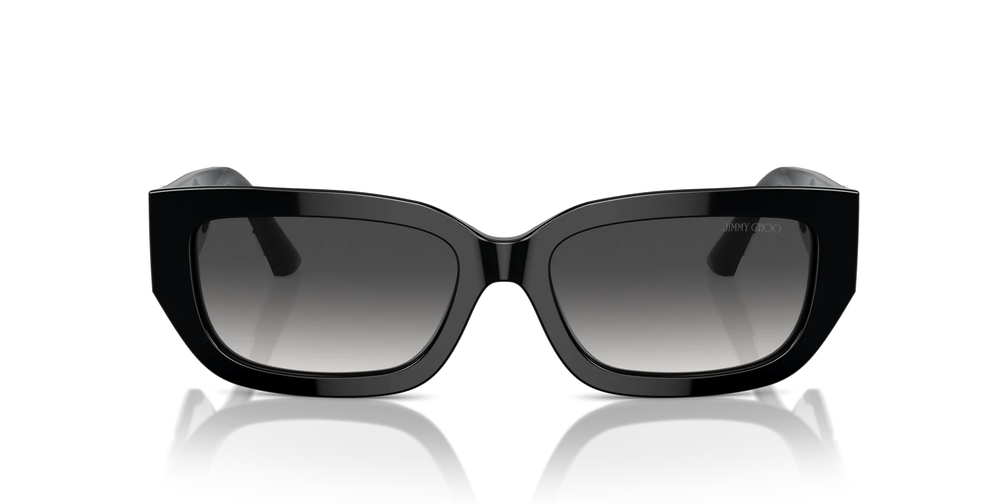 Jimmy Choo JC5017 50298G Occhiali da sole Acetato Nero Grigio Pillow Normale Sfumato - immagine 4