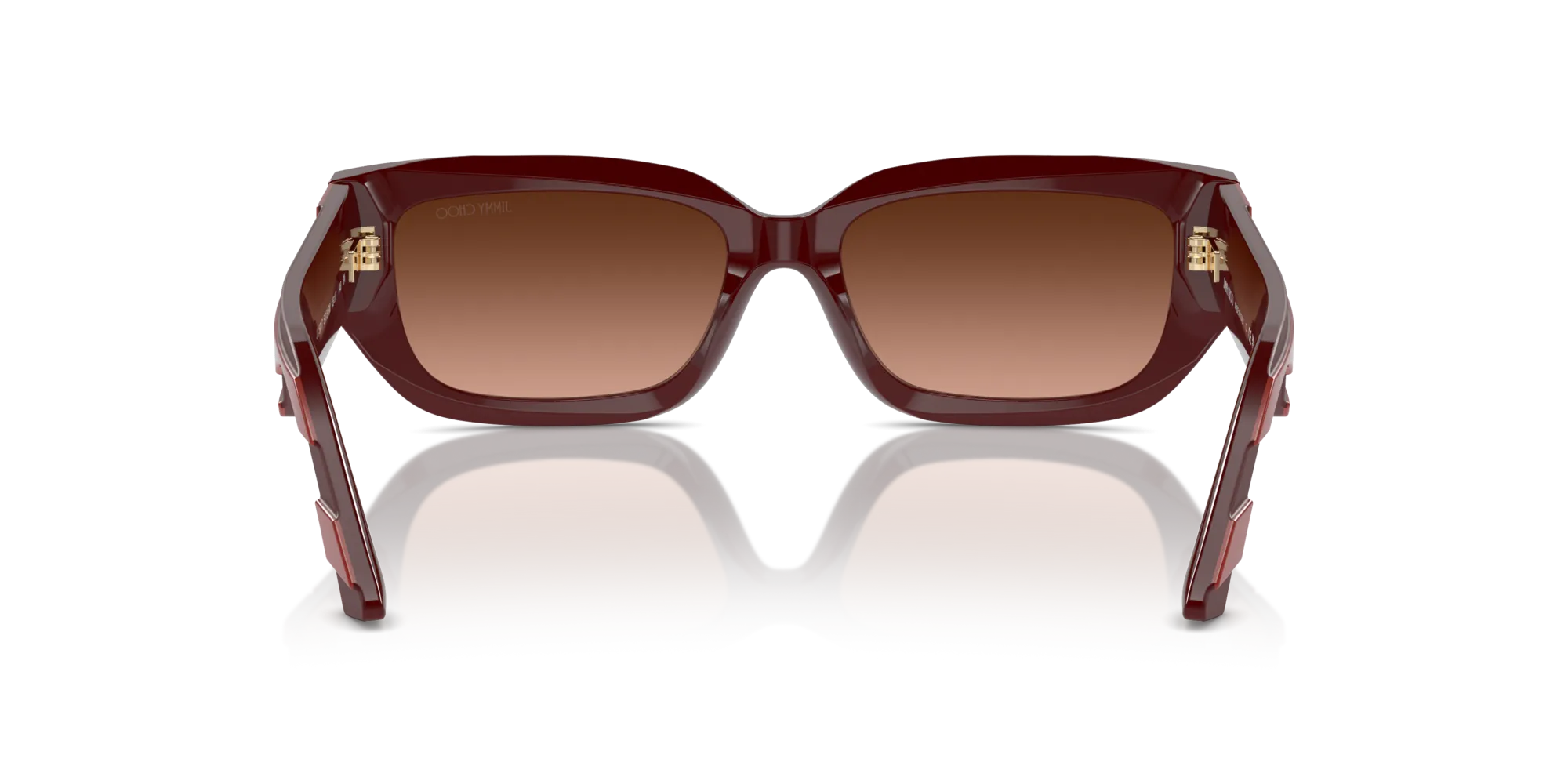 Jimmy Choo JC5017 50135M Occhiali da sole Acetato Rosso Rosso Pillow Normale Sfumato - immagine 2