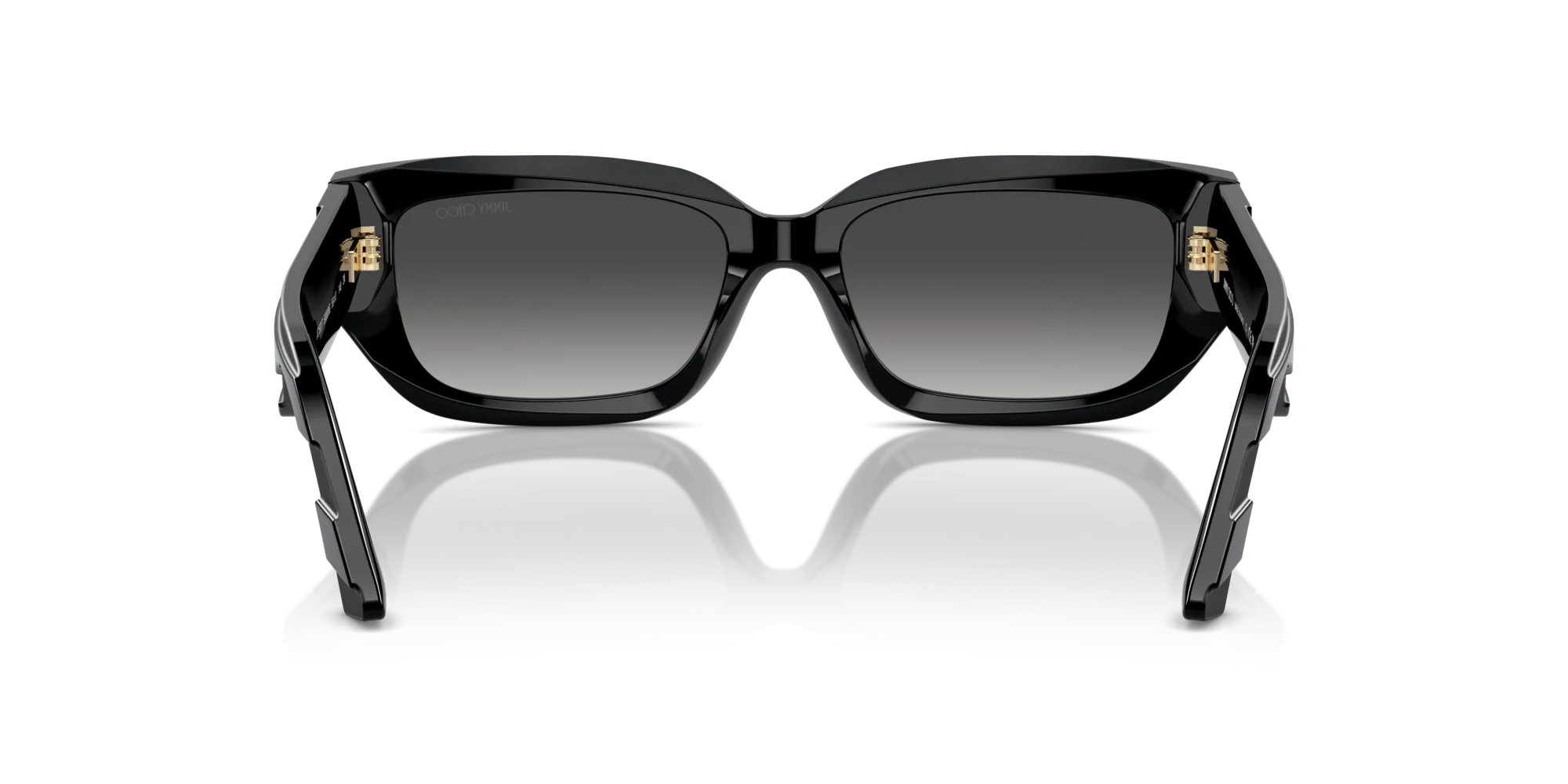 Jimmy Choo JC5017 50008G Occhiali da sole Acetato Nero Grigio Pillow Normale Sfumato - immagine 2