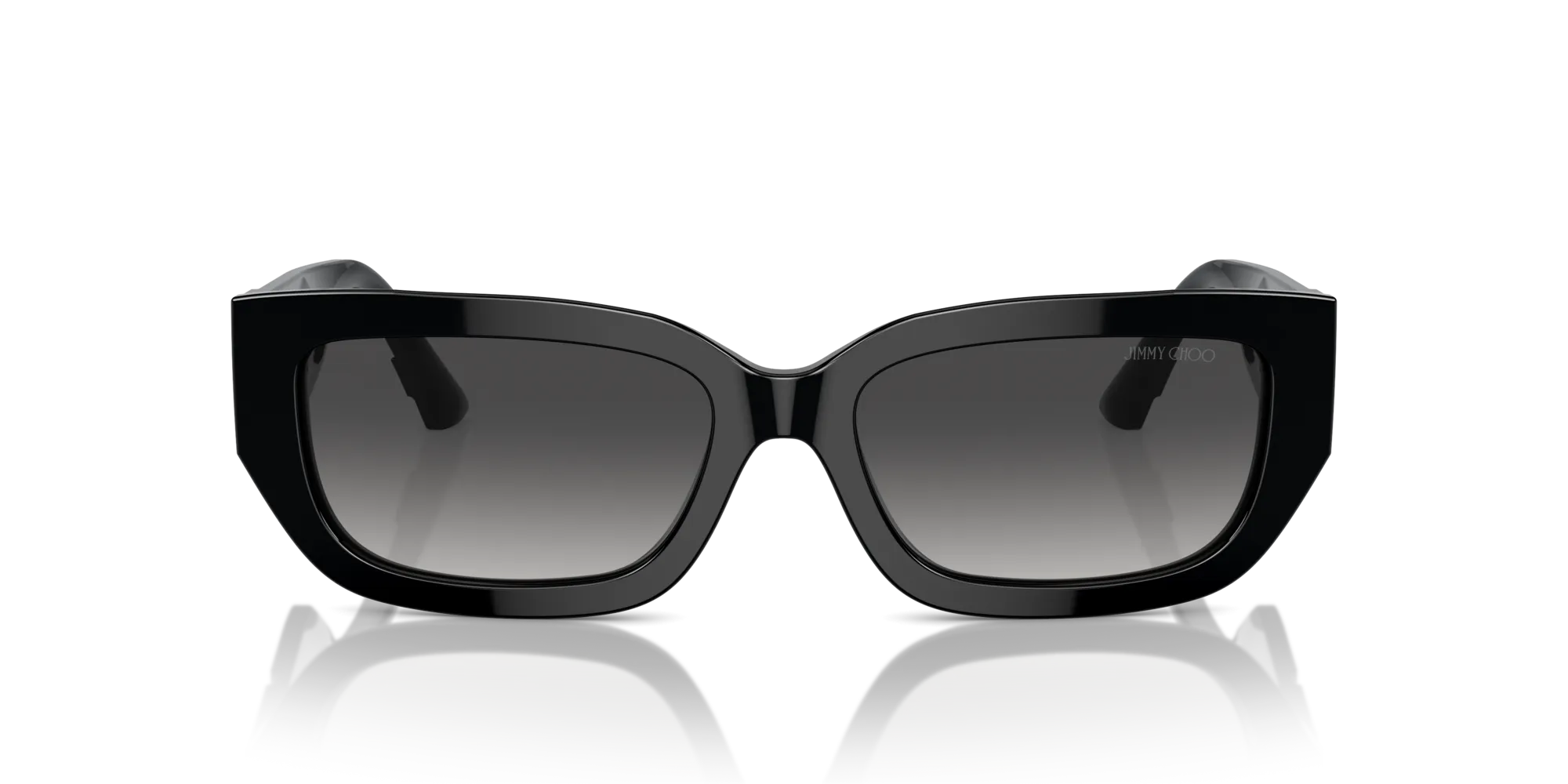 Jimmy Choo JC5017 50008G Occhiali da sole Acetato Nero Grigio Pillow Normale Sfumato - immagine 4