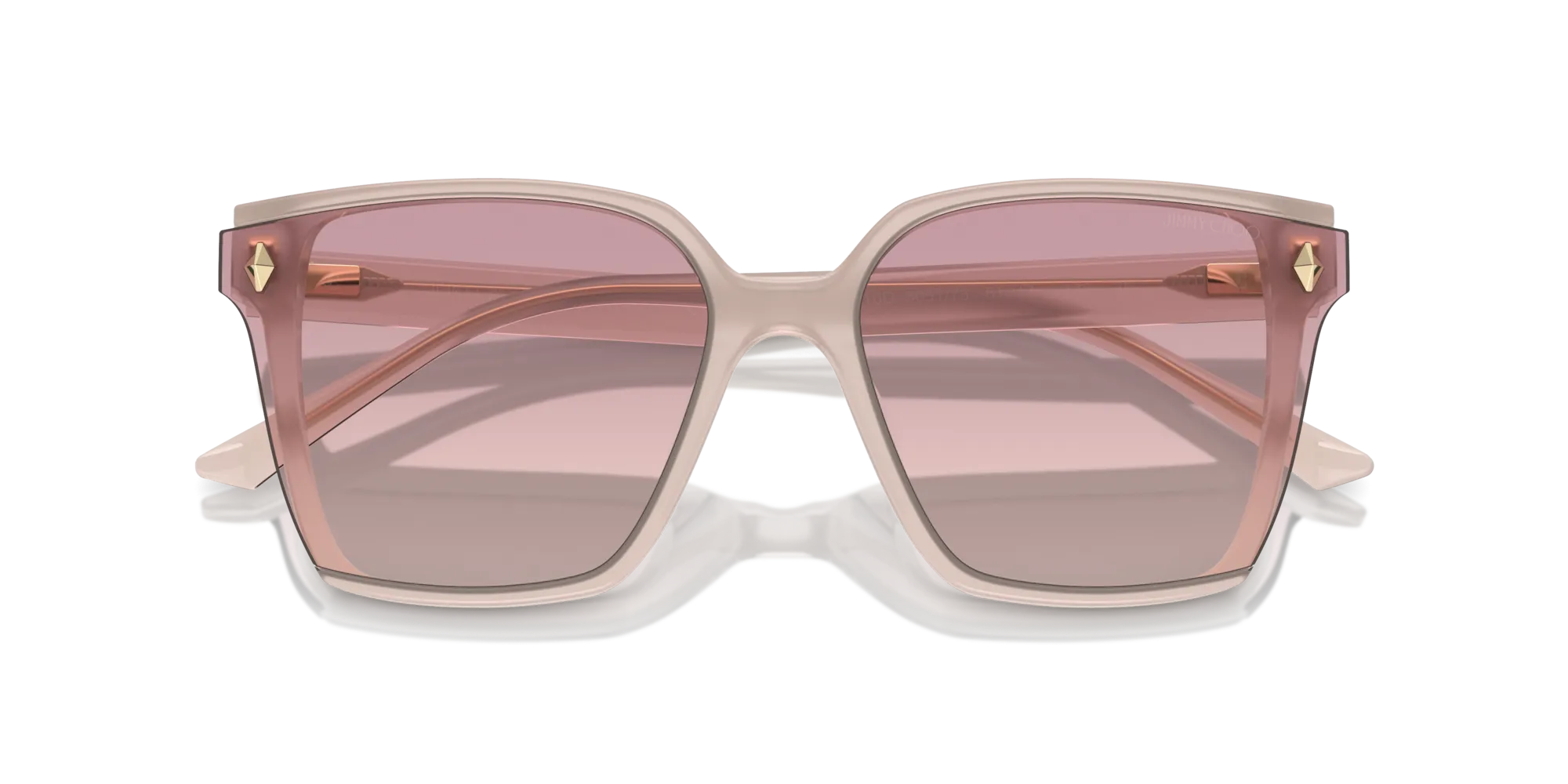 Jimmy Choo JC5016D 505268 Occhiali da sole Acetato Rosa Rosa Squadrata Normale - immagine 3