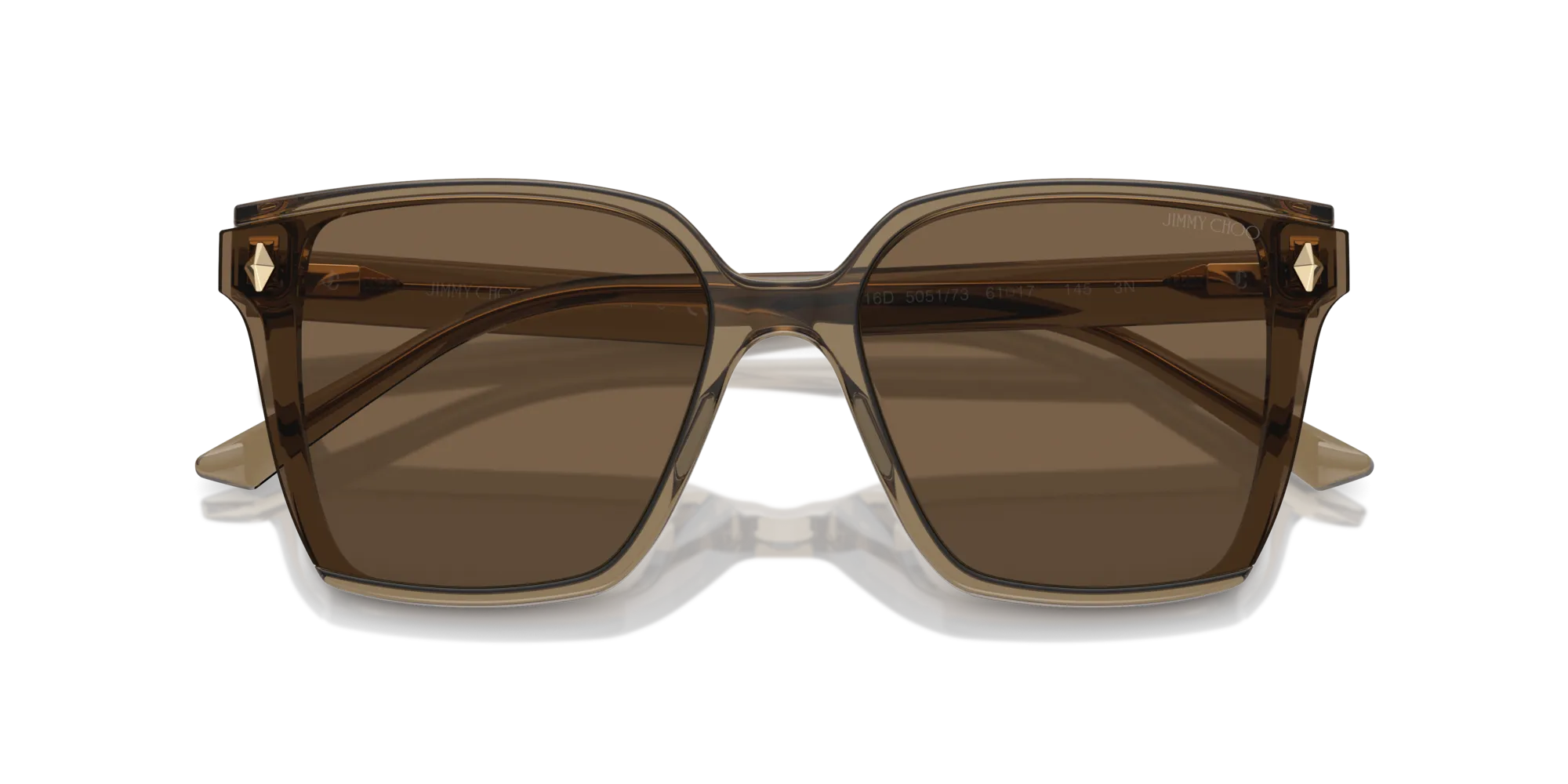 Jimmy Choo JC5016D 505173 Occhiali da sole Acetato Marrone Marrone Squadrata Normale - immagine 3