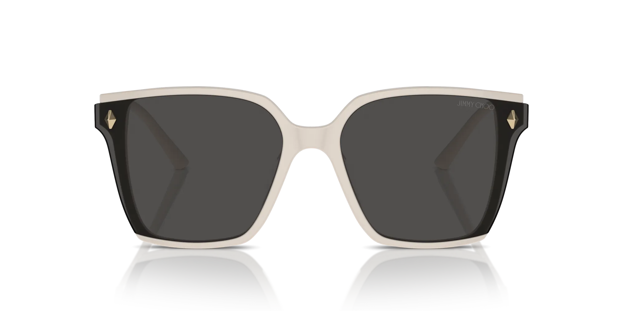 Jimmy Choo JC5016D 500887 Occhiali da sole Acetato Bianco Grigio Squadrata Normale - immagine 4