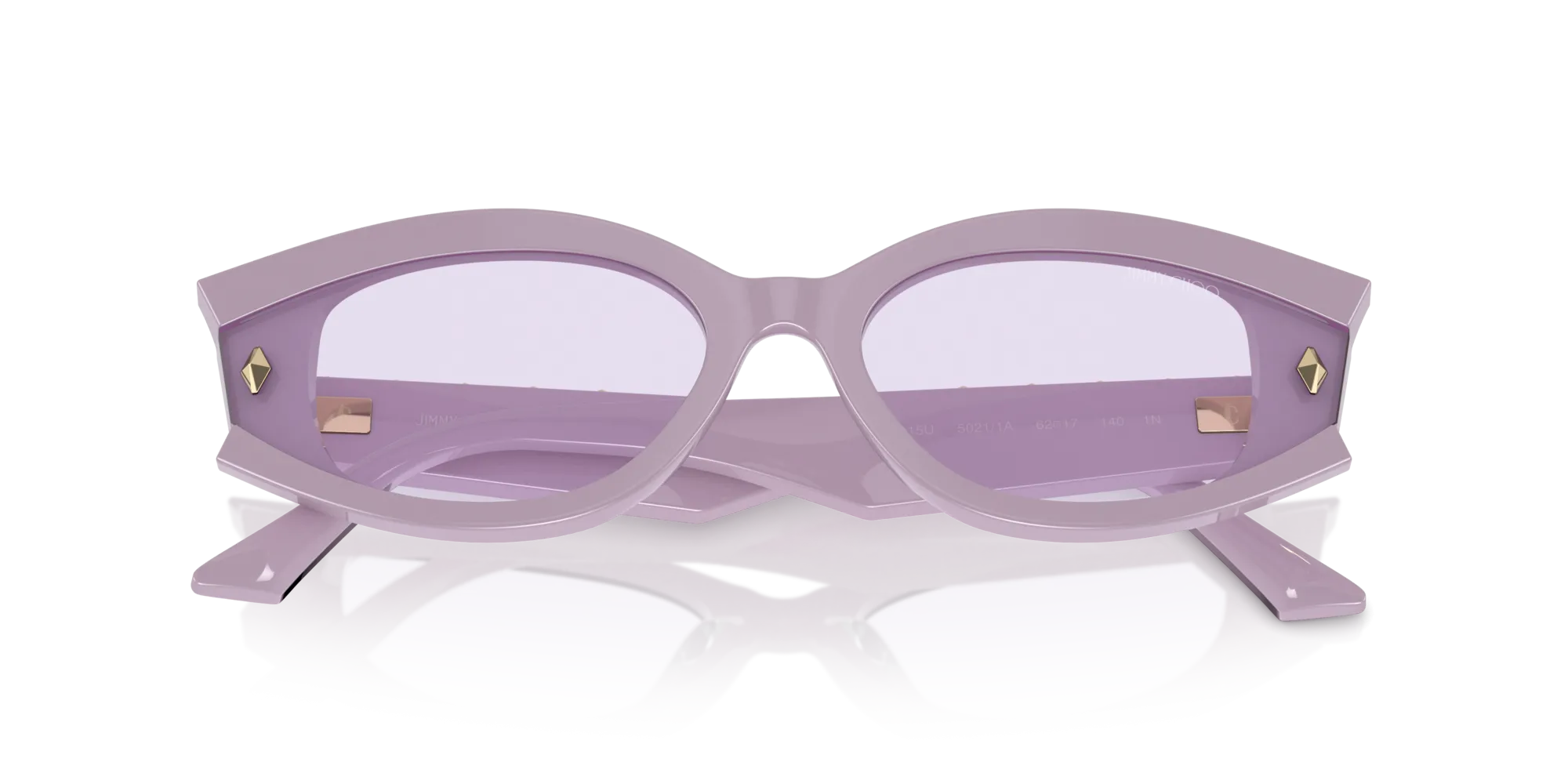 Jimmy Choo JC5015U 50211A Occhiali da sole Acetato Viola Viola Geometrica Normale - immagine 3