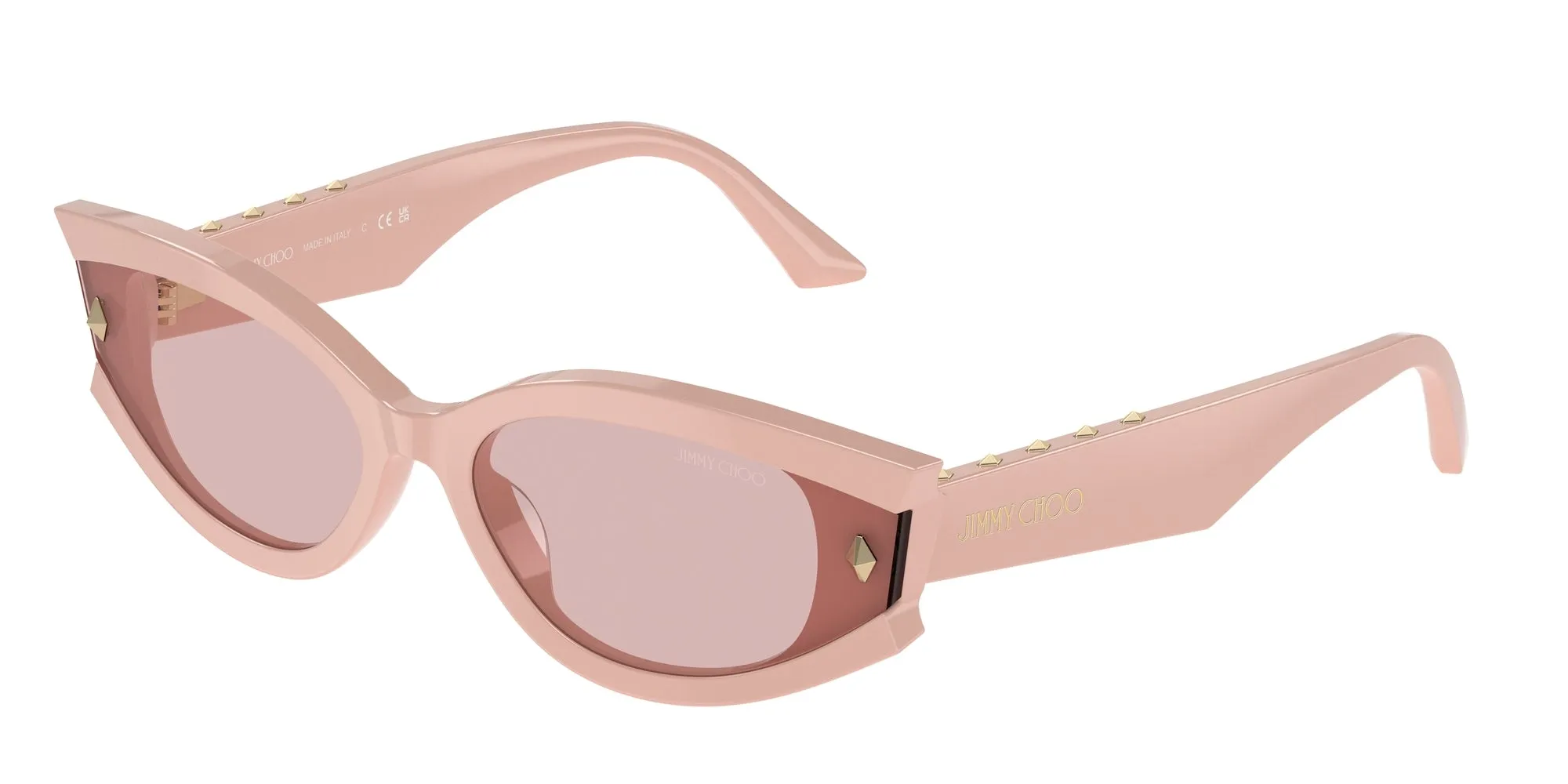 Jimmy Choo JC5015U 5014/5 Occhiali da sole Acetato Rosa Rosa Geometrica Normale - immagine 1