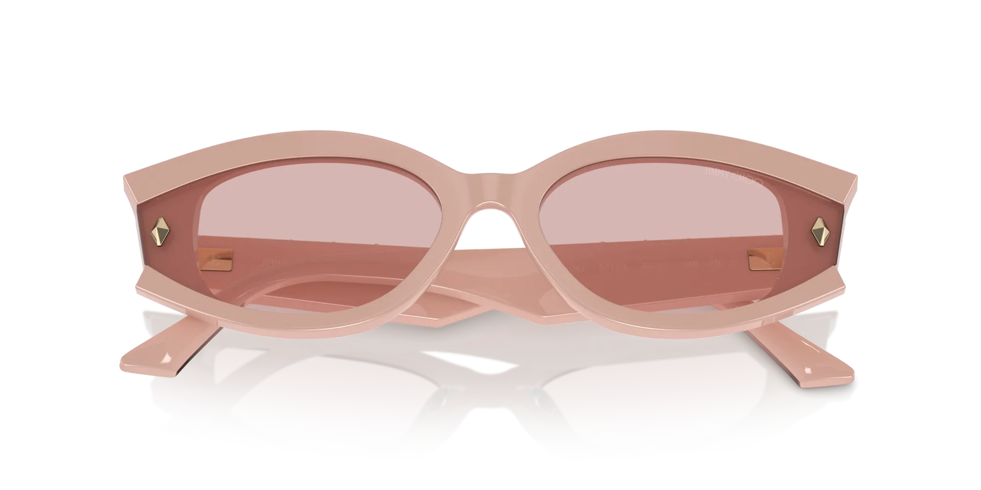 Jimmy Choo JC5015U 5014/5 Occhiali da sole Acetato Rosa Rosa Geometrica Normale - immagine 3