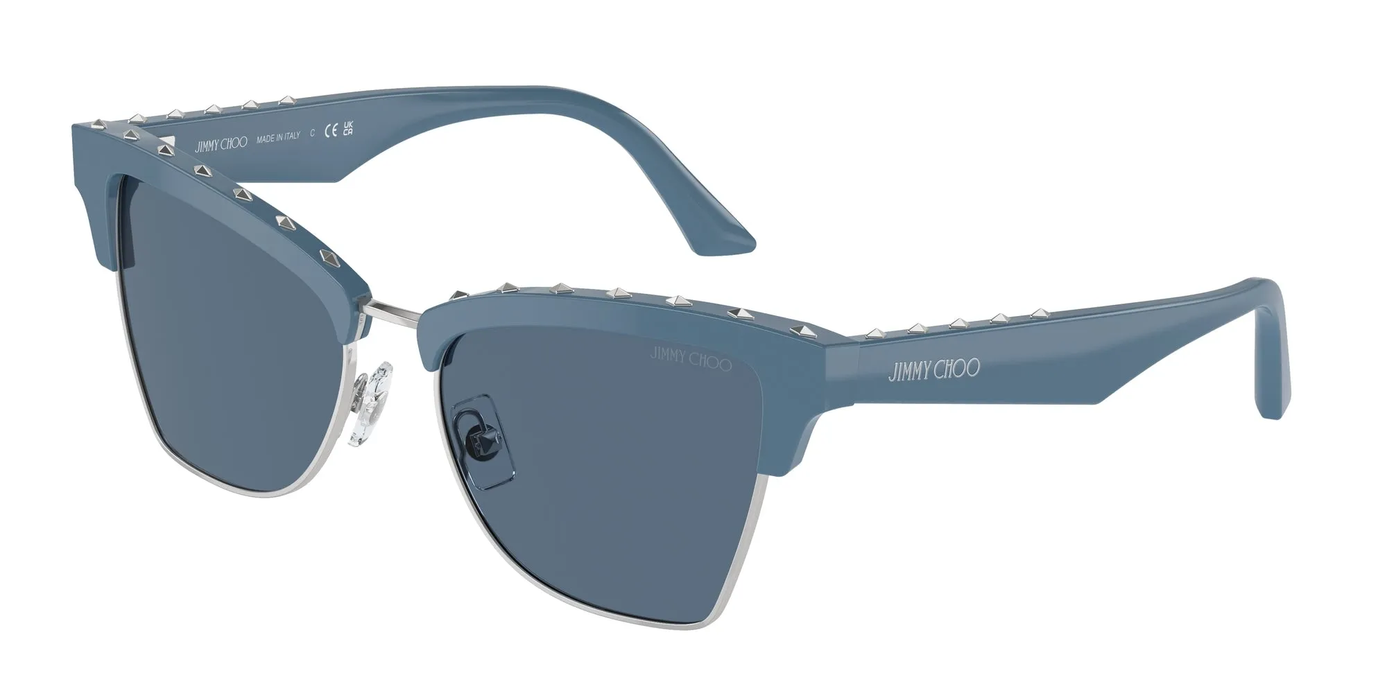 Jimmy Choo JC5014 502080 Occhiali da sole Acetato Blu Blu Farfalla Normale - immagine 1