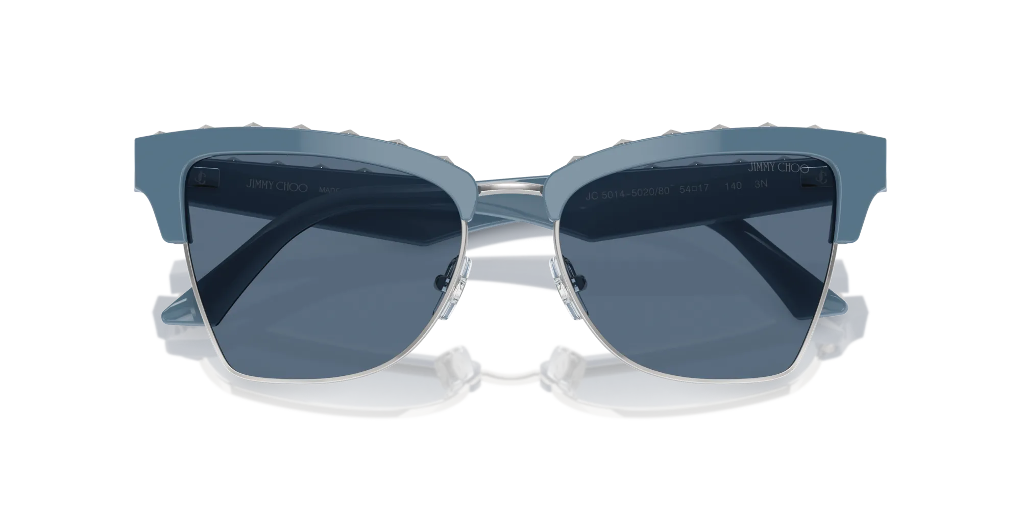 Jimmy Choo JC5014 502080 Occhiali da sole Acetato Blu Blu Farfalla Normale - immagine 3