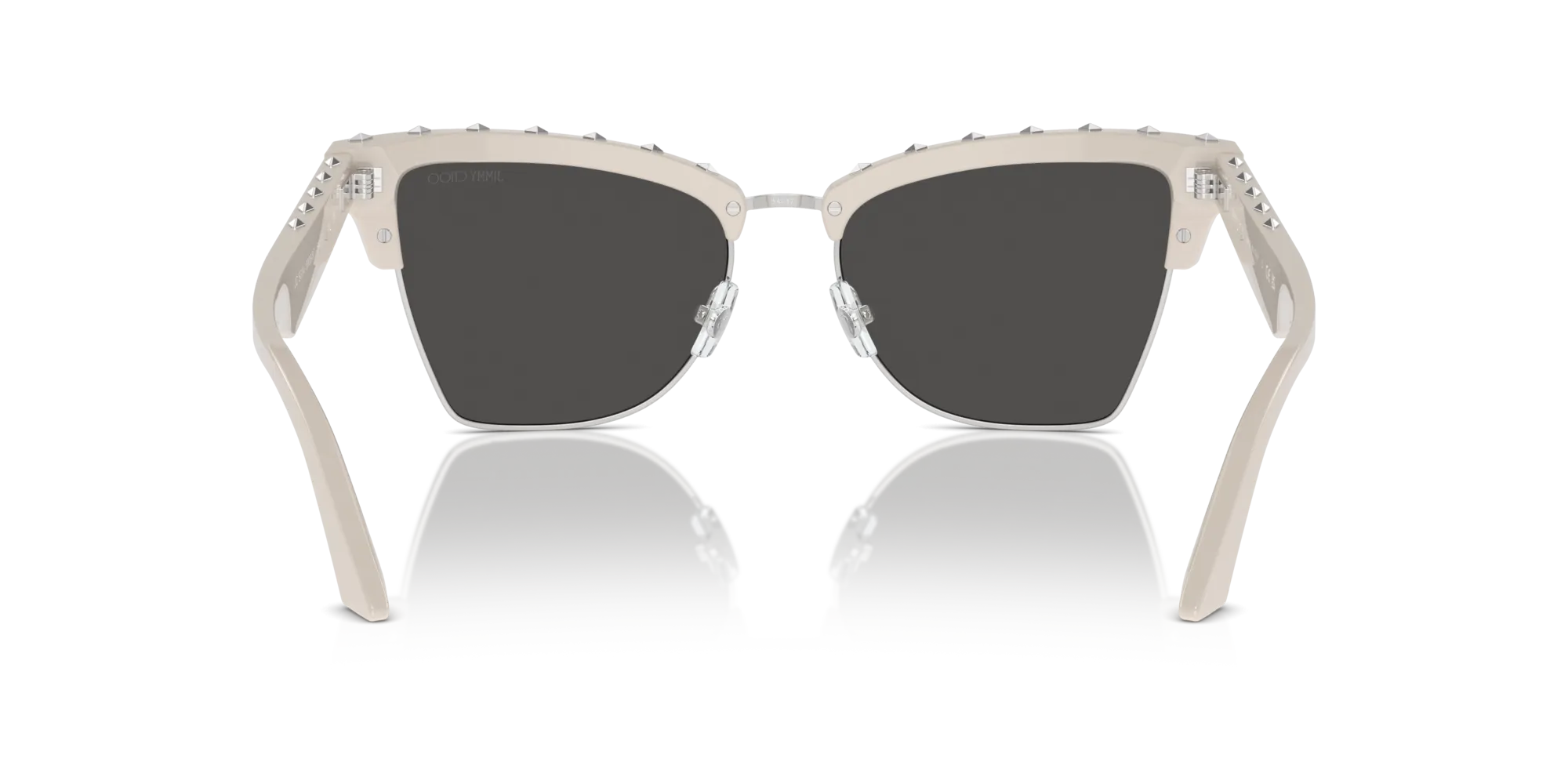 Jimmy Choo JC5014 500887 Occhiali da sole Acetato Bianco Grigio Farfalla Normale - immagine 2