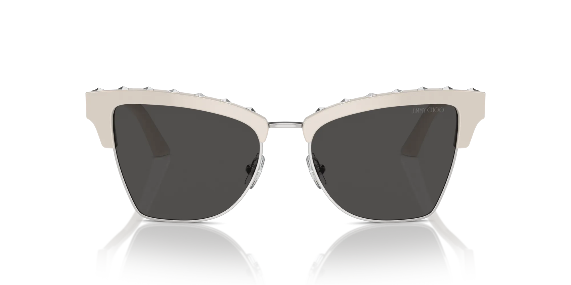 Jimmy Choo JC5014 500887 Occhiali da sole Acetato Bianco Grigio Farfalla Normale - immagine 4