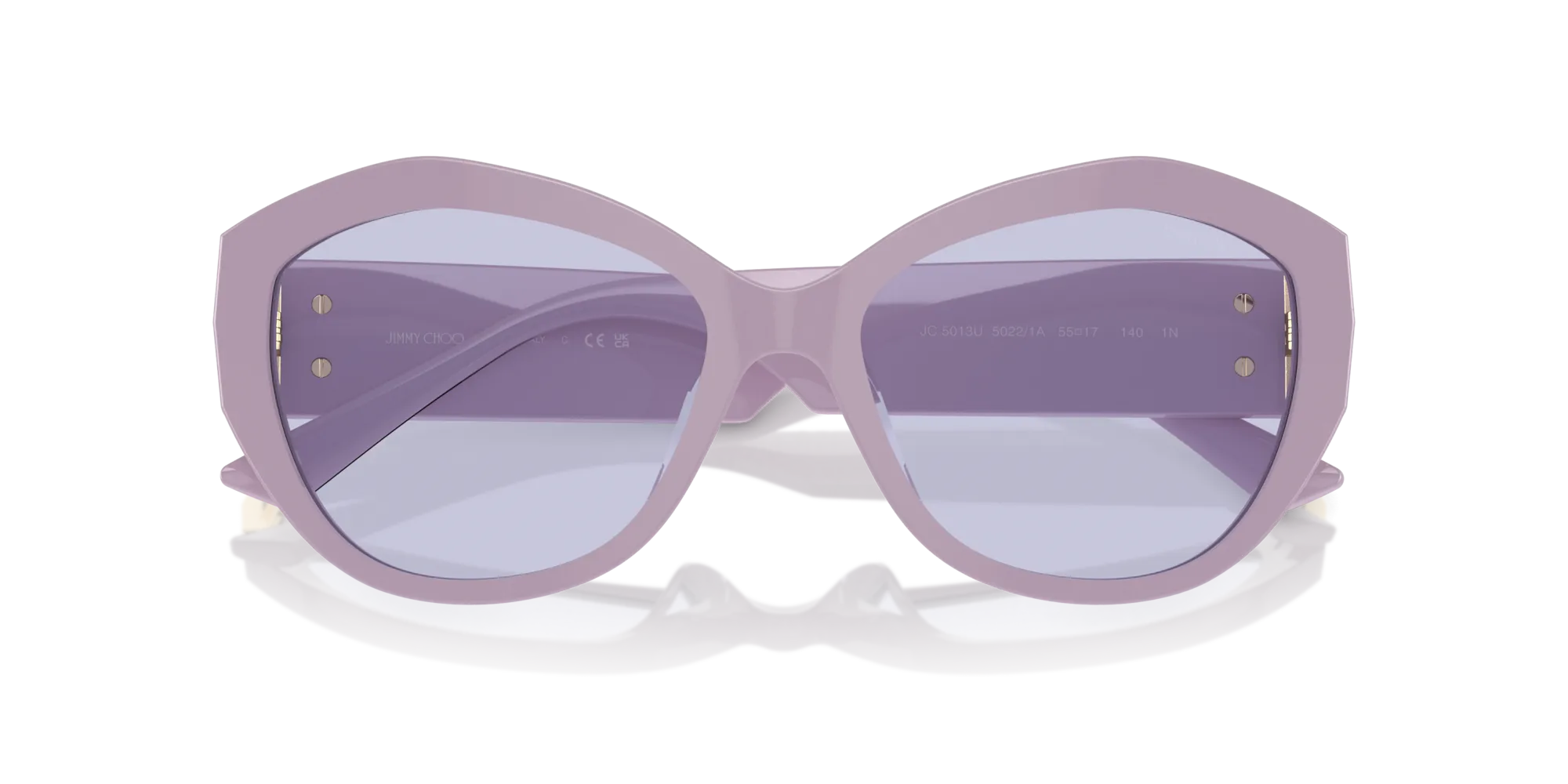 Jimmy Choo JC5013U 50221A Occhiali da sole Acetato Viola Lilla Farfalla Normale - immagine 3