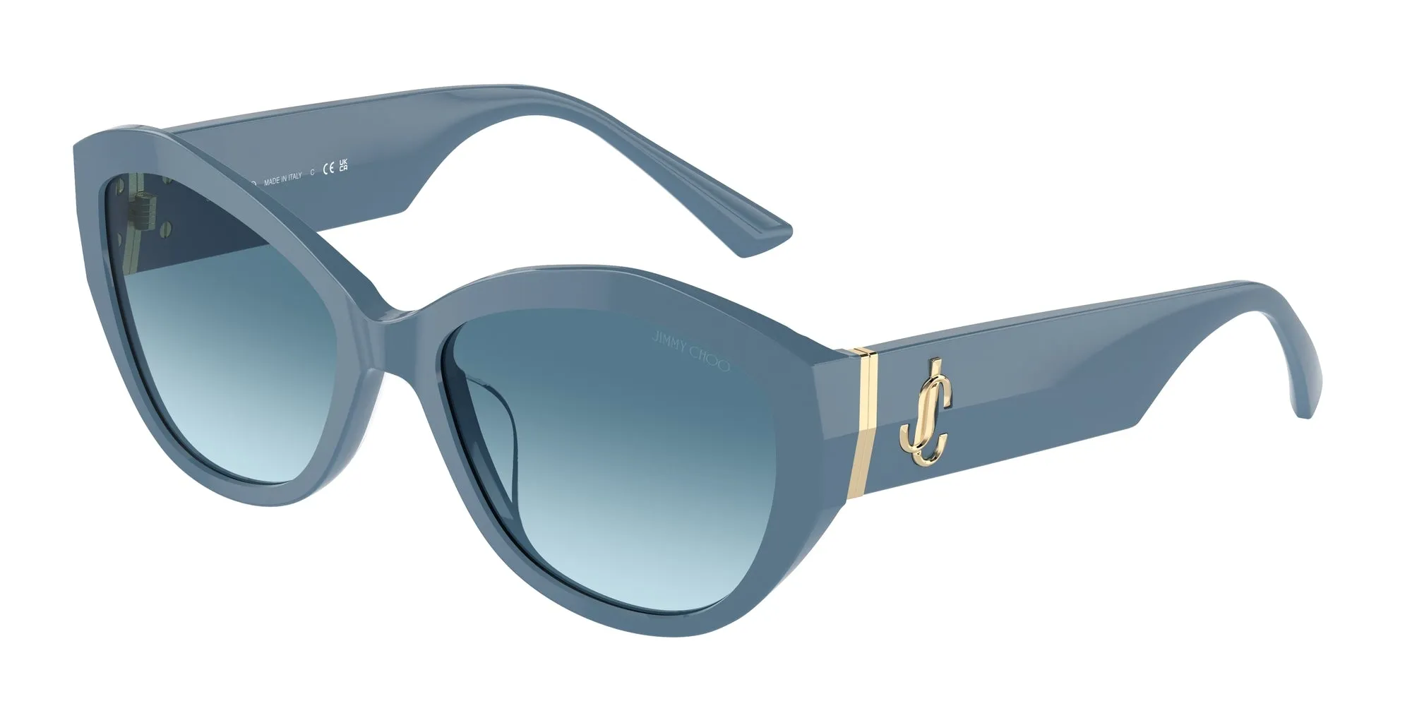 Jimmy Choo JC5013U 502019 Occhiali da sole Acetato Blu Azzurro Farfalla Normale Sfumato - immagine 1