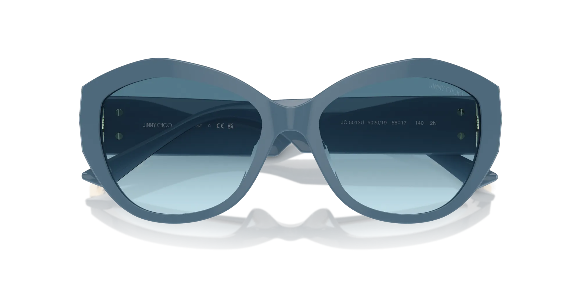 Jimmy Choo JC5013U 502019 Occhiali da sole Acetato Blu Azzurro Farfalla Normale Sfumato - immagine 3