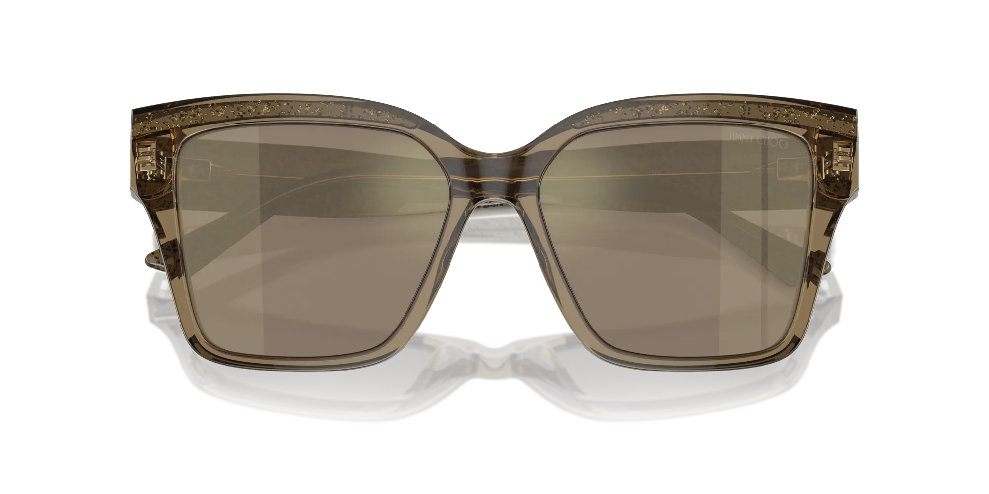 Jimmy Choo JC5003 50405A Occhiali da sole Acetato Marrone Marrone Pillow Normale Specchiato - immagine 2