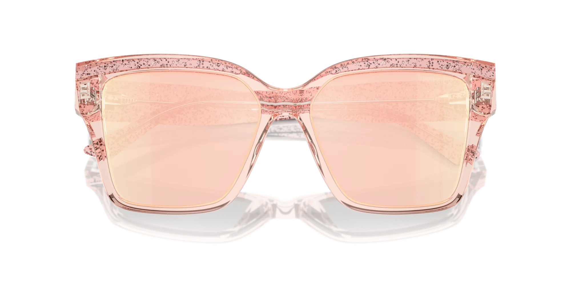 Jimmy Choo JC5003 5039/Z Occhiali da sole Acetato Rosa Rosa Pillow Normale Specchiato - immagine 2