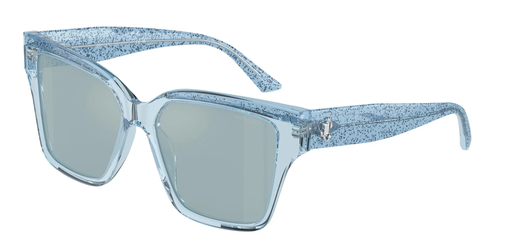 Jimmy Choo JC5003 50387C Occhiali da sole Acetato Azzurro Azzurro Pillow Normale Specchiato - immagine 1