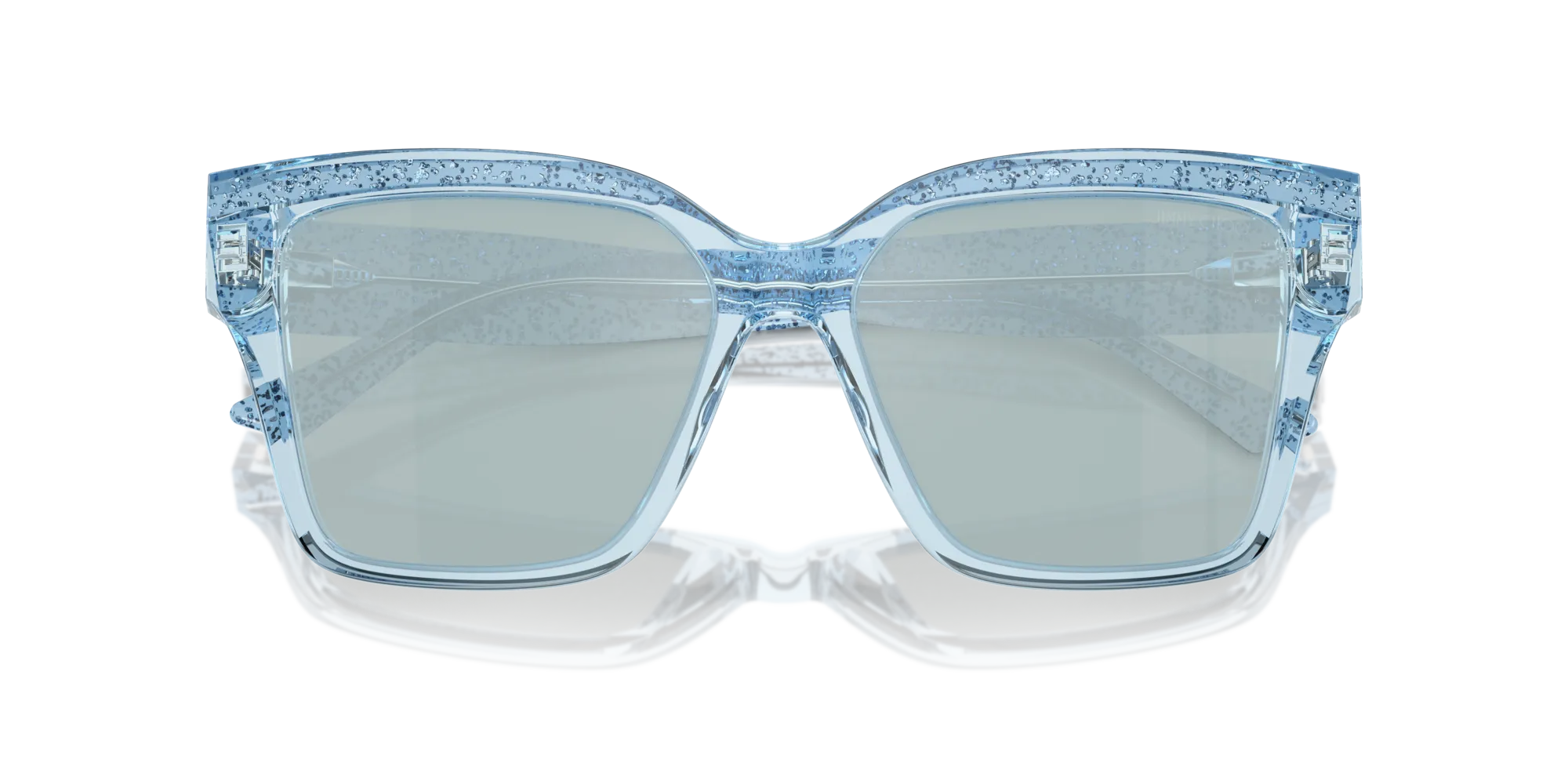 Jimmy Choo JC5003 50387C Occhiali da sole Acetato Azzurro Azzurro Pillow Normale Specchiato - immagine 2