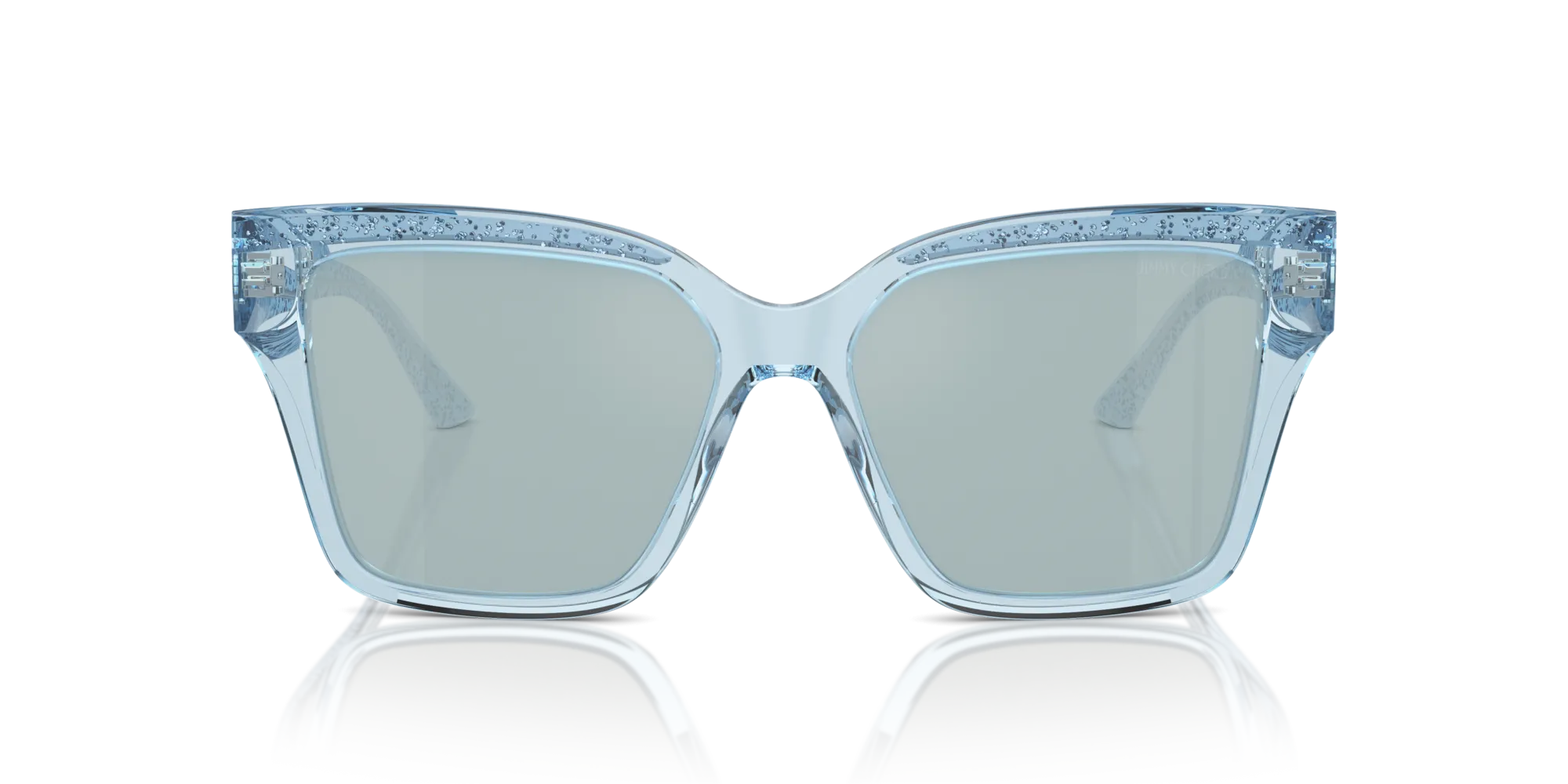 Jimmy Choo JC5003 50387C Occhiali da sole Acetato Azzurro Azzurro Pillow Normale Specchiato - immagine 3