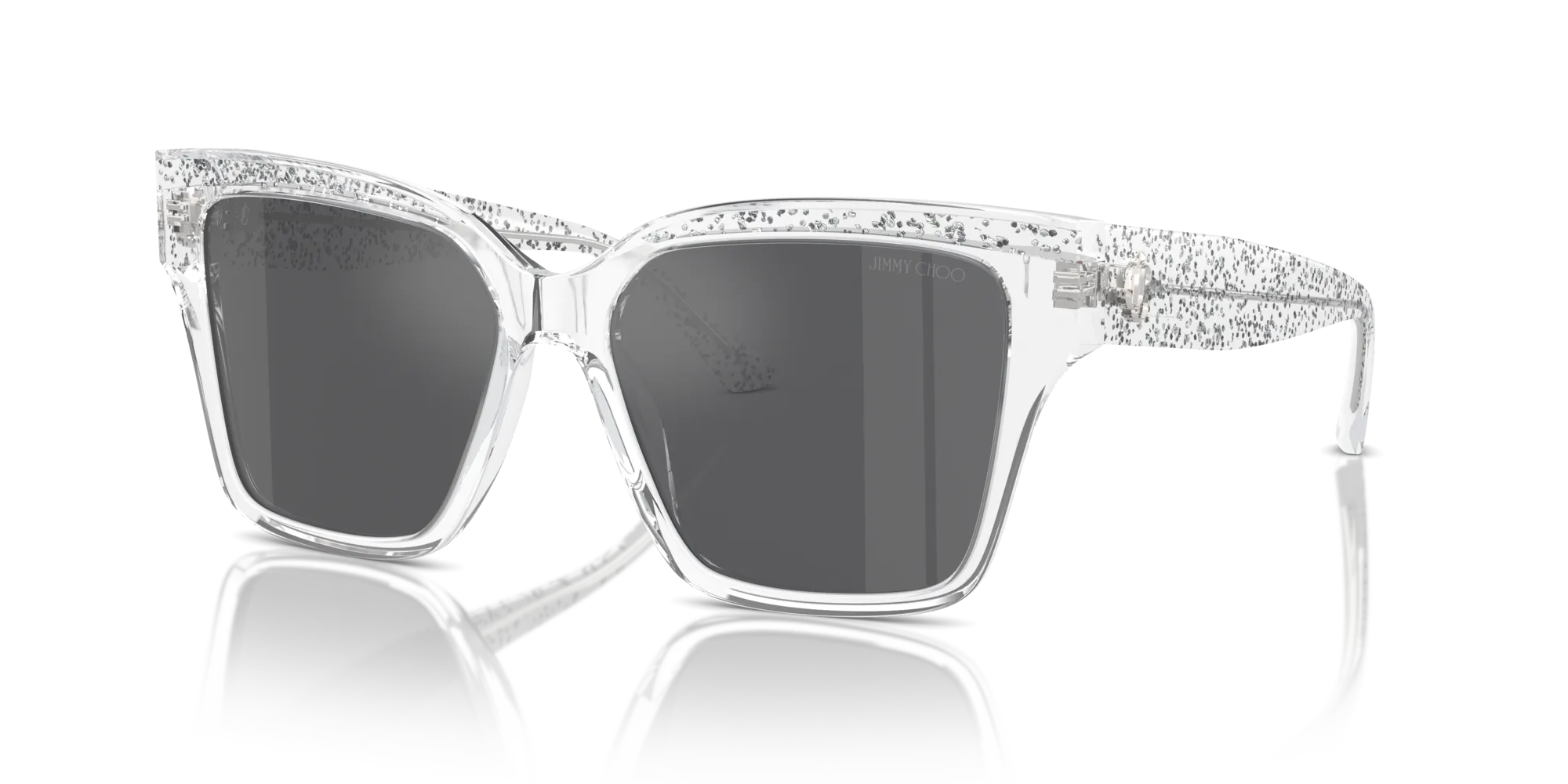 Jimmy Choo JC5003 50376G Occhiali da sole Acetato Trasparente Grigio Pillow Normale - immagine 4