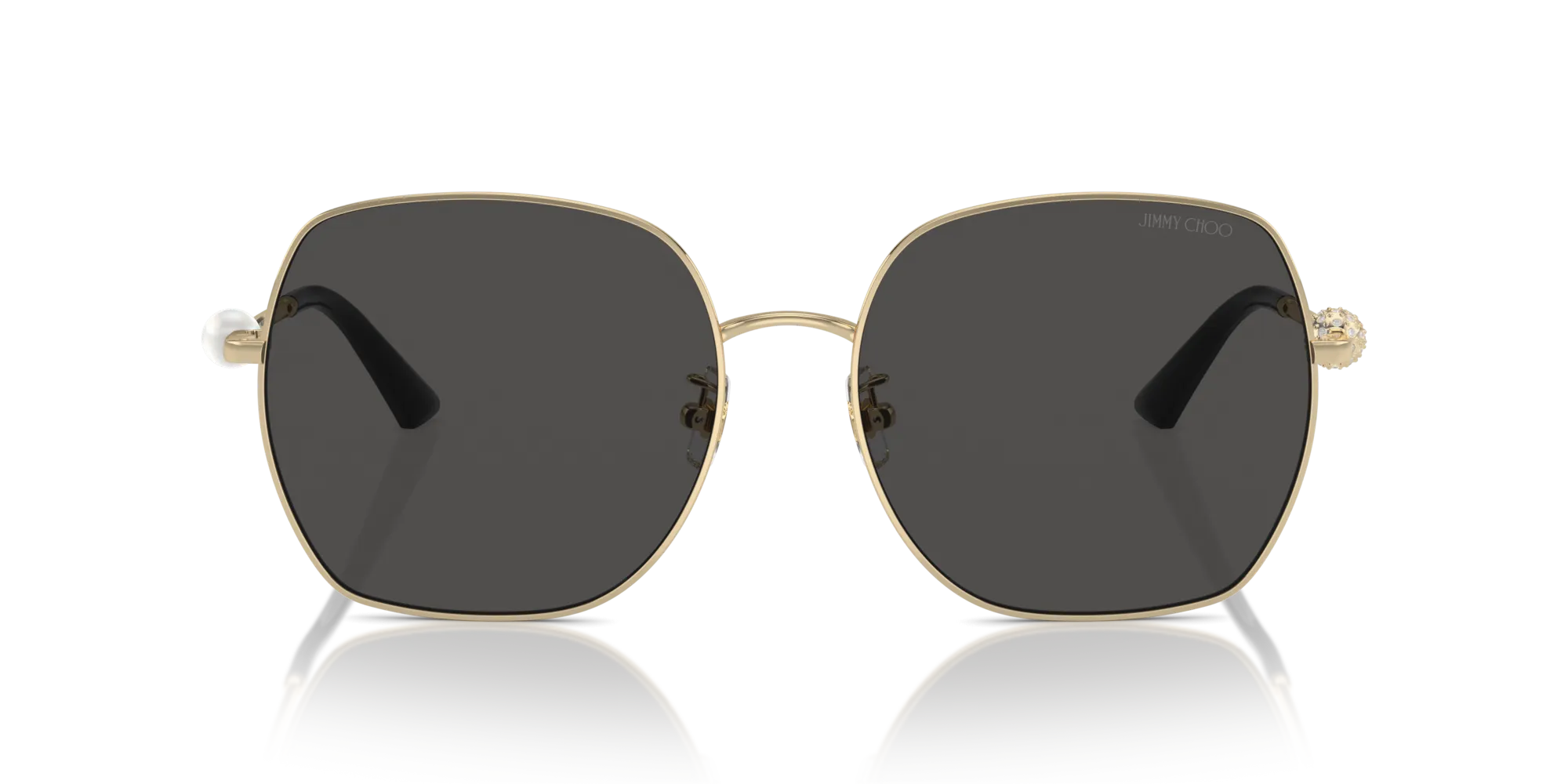 Jimmy Choo JC4008HD 300687 Occhiali da sole Metallo Oro Grigio Squadrata Normale - immagine 3