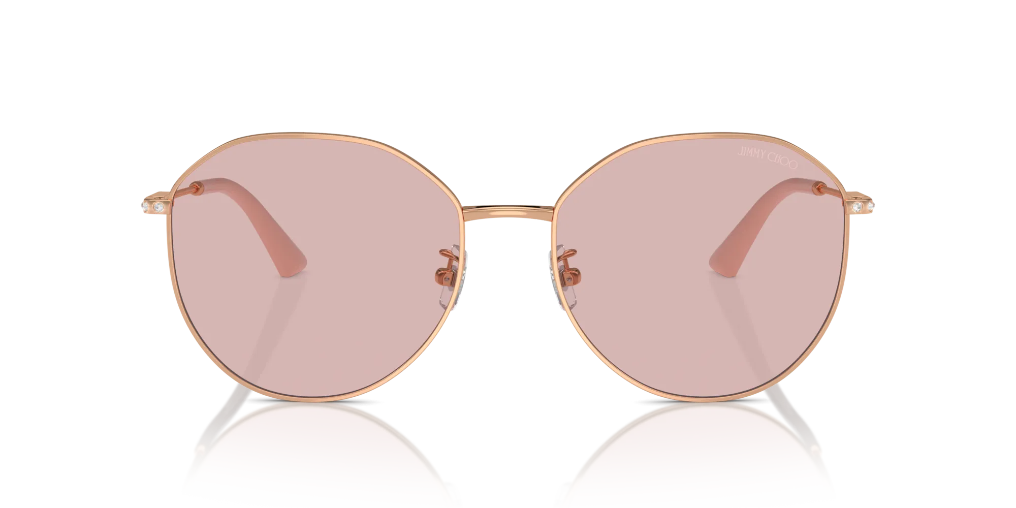 Jimmy Choo JC4007BD 3008/5 Occhiali da sole Metallo Oro Rosa Pantos Normale - immagine 3