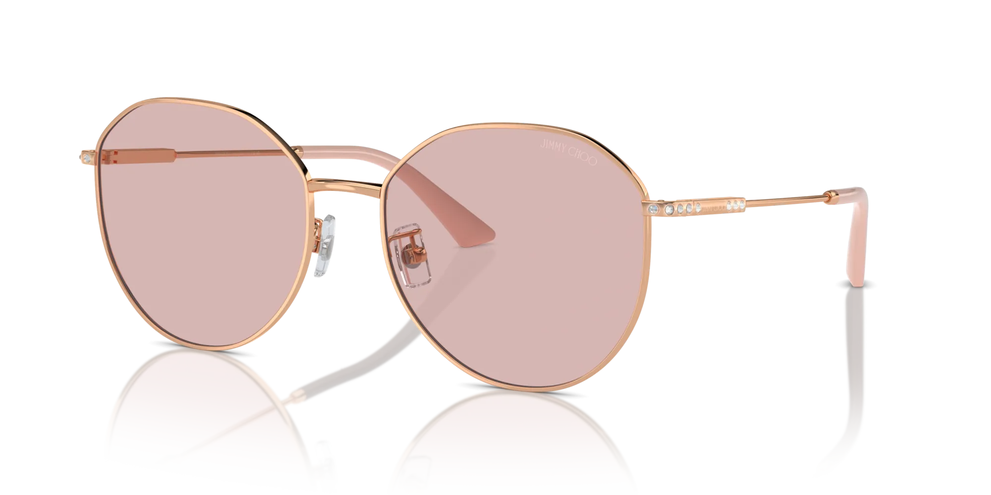 Jimmy Choo JC4007BD 3008/5 Occhiali da sole Metallo Oro Rosa Pantos Normale - immagine 4