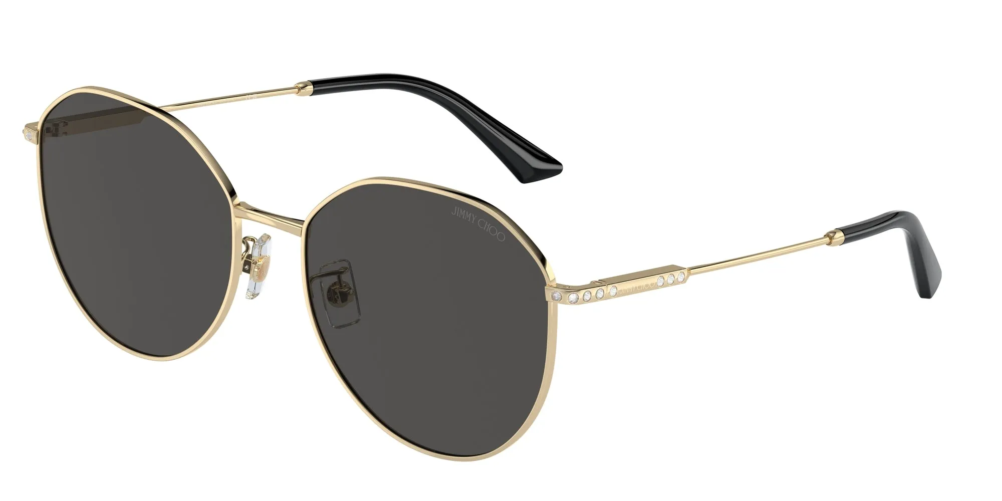 Jimmy Choo JC4007BD 300687 Occhiali da sole Metallo Oro Grigio Pantos Normale - immagine 1
