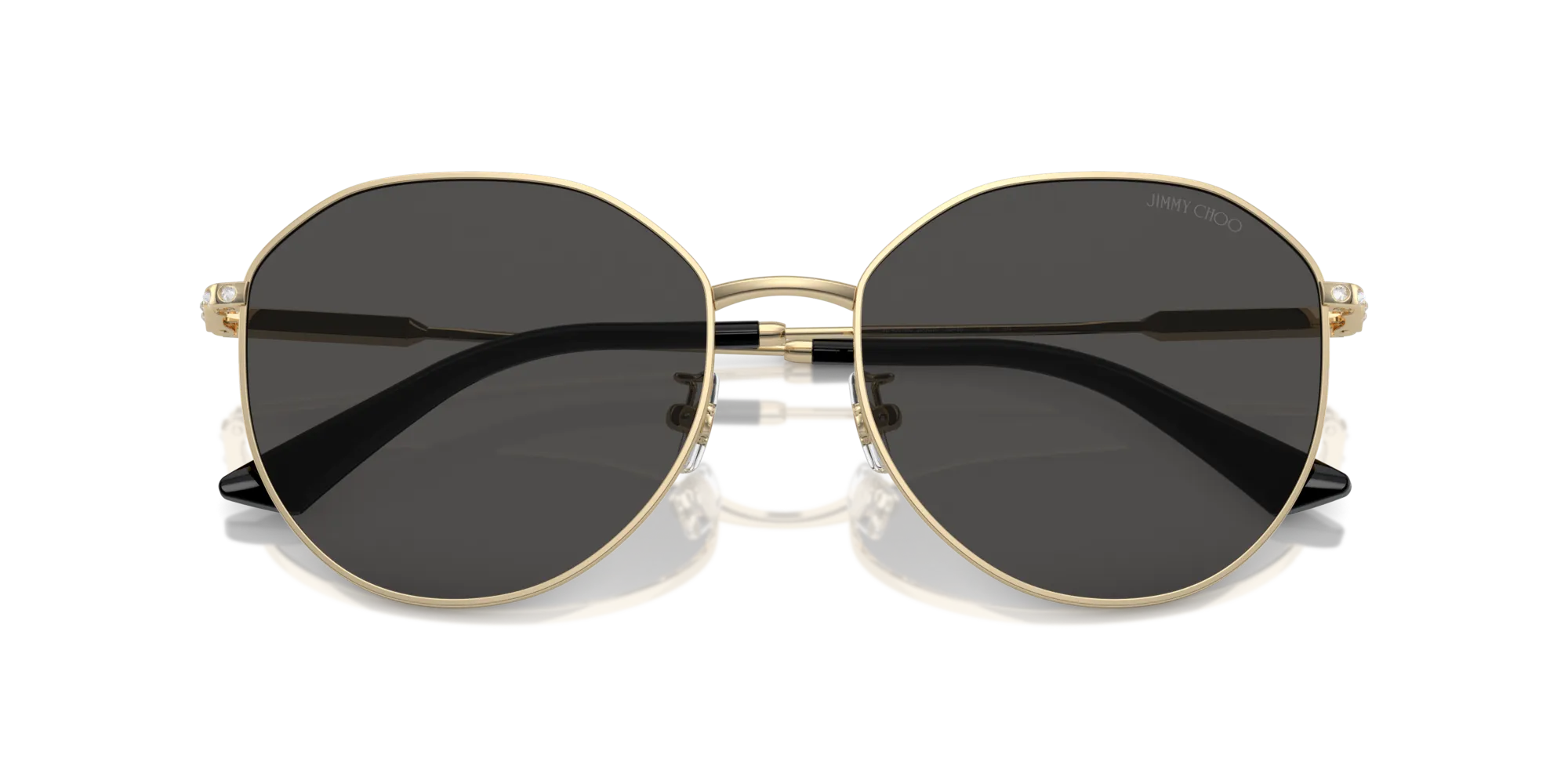 Jimmy Choo JC4007BD 300687 Occhiali da sole Metallo Oro Grigio Pantos Normale - immagine 2