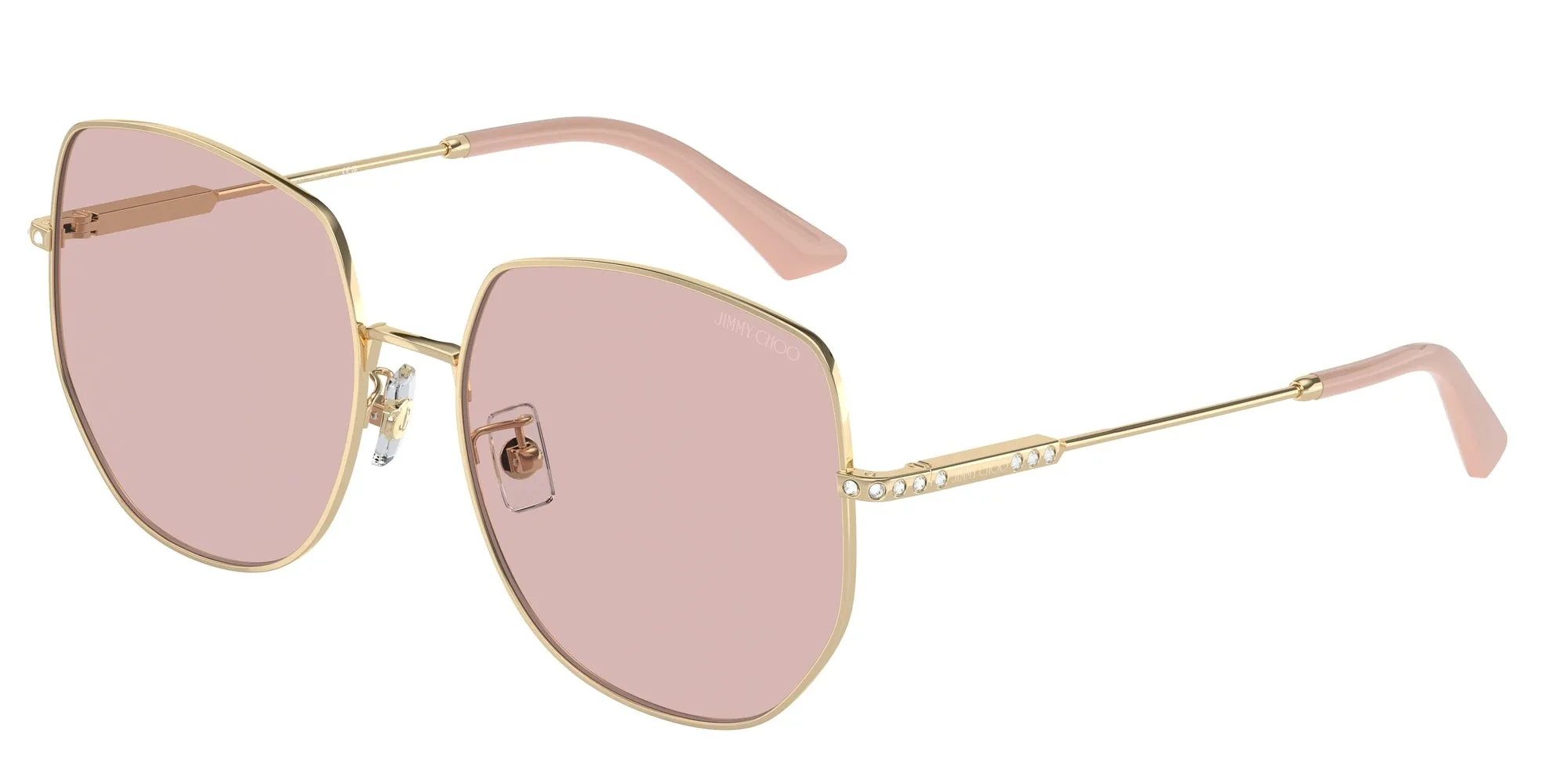 Jimmy Choo JC4006BD 3006/5 Occhiali da sole Metallo Oro Rosa Pantos Normale - immagine 1