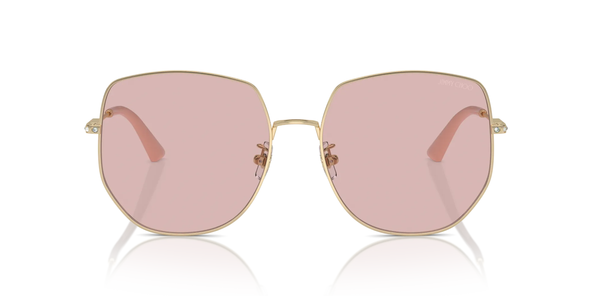 Jimmy Choo JC4006BD 3006/5 Occhiali da sole Metallo Oro Rosa Pantos Normale - immagine 3