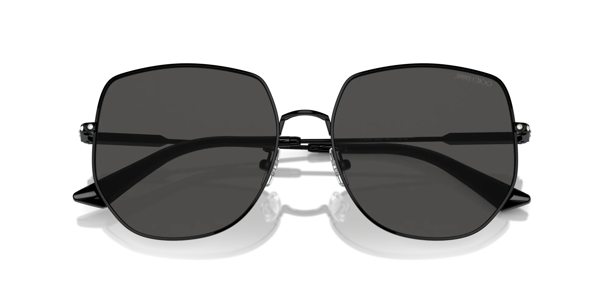 Jimmy Choo JC4006BD 300087 Occhiali da sole Metallo Nero Grigio Pantos Normale - immagine 2