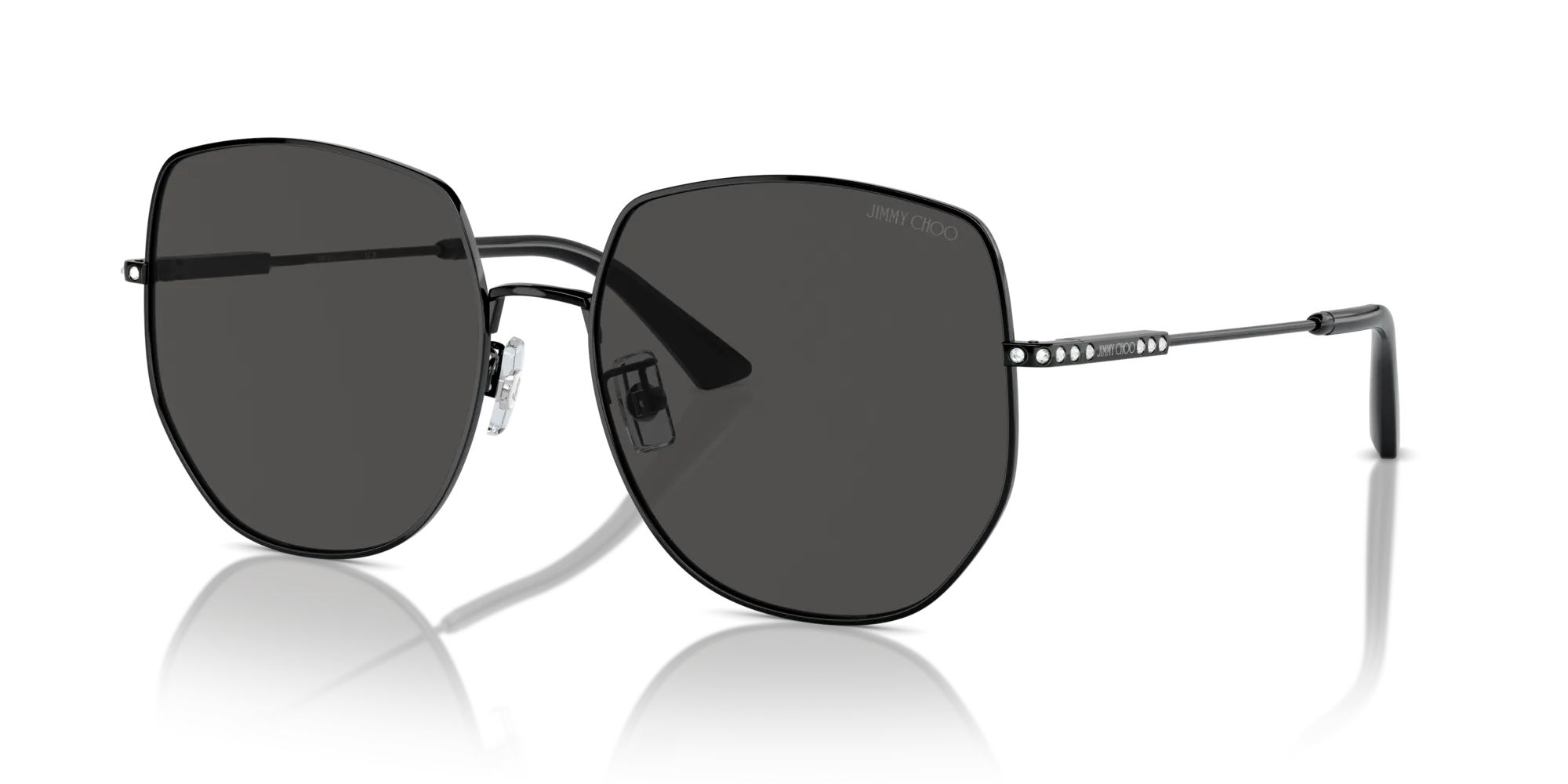 Jimmy Choo JC4006BD 300087 Occhiali da sole Metallo Nero Grigio Pantos Normale - immagine 4