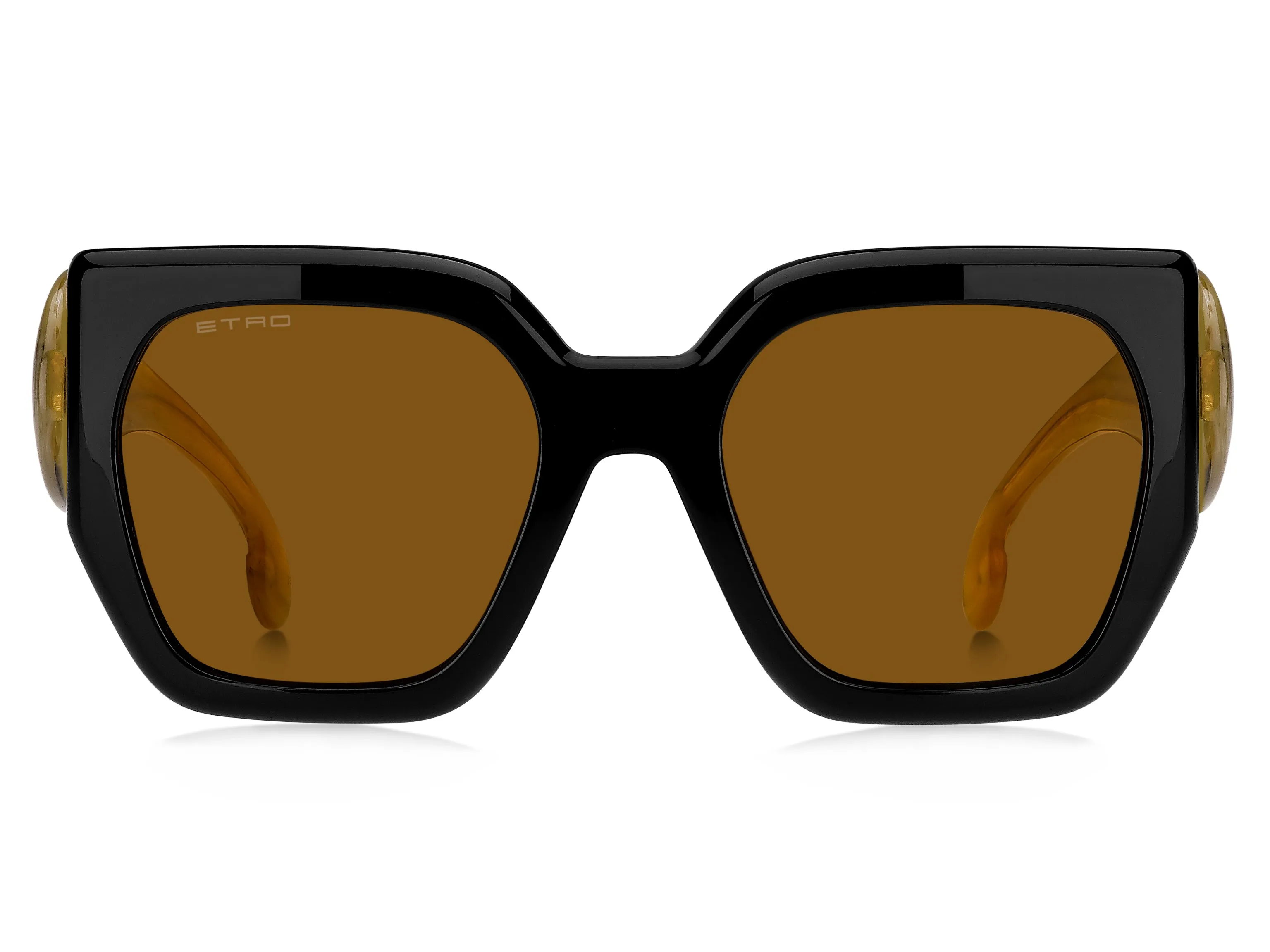 ETRO ETRO 0054/S 71C/70 Occhiali da sole Acetato Nero Marrone Squadrata Normale - immagine 2